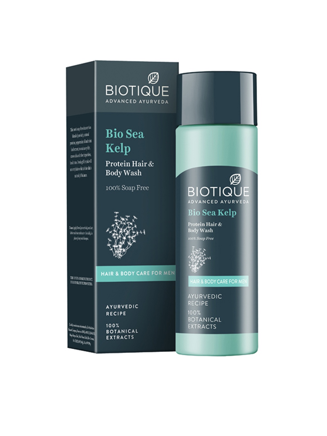 

Biotique Men Bio Sea Kelp Protein Sustainable Hair & Body Wash 120 ml, Navy blue