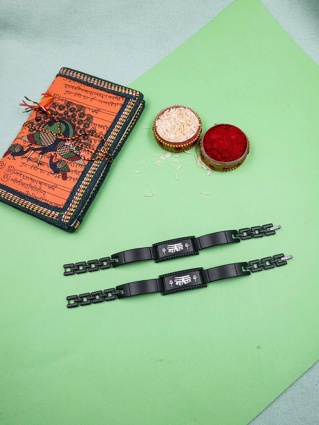 

StileAdda Set Of 2 Bhai-Bhai Rakhi, Black