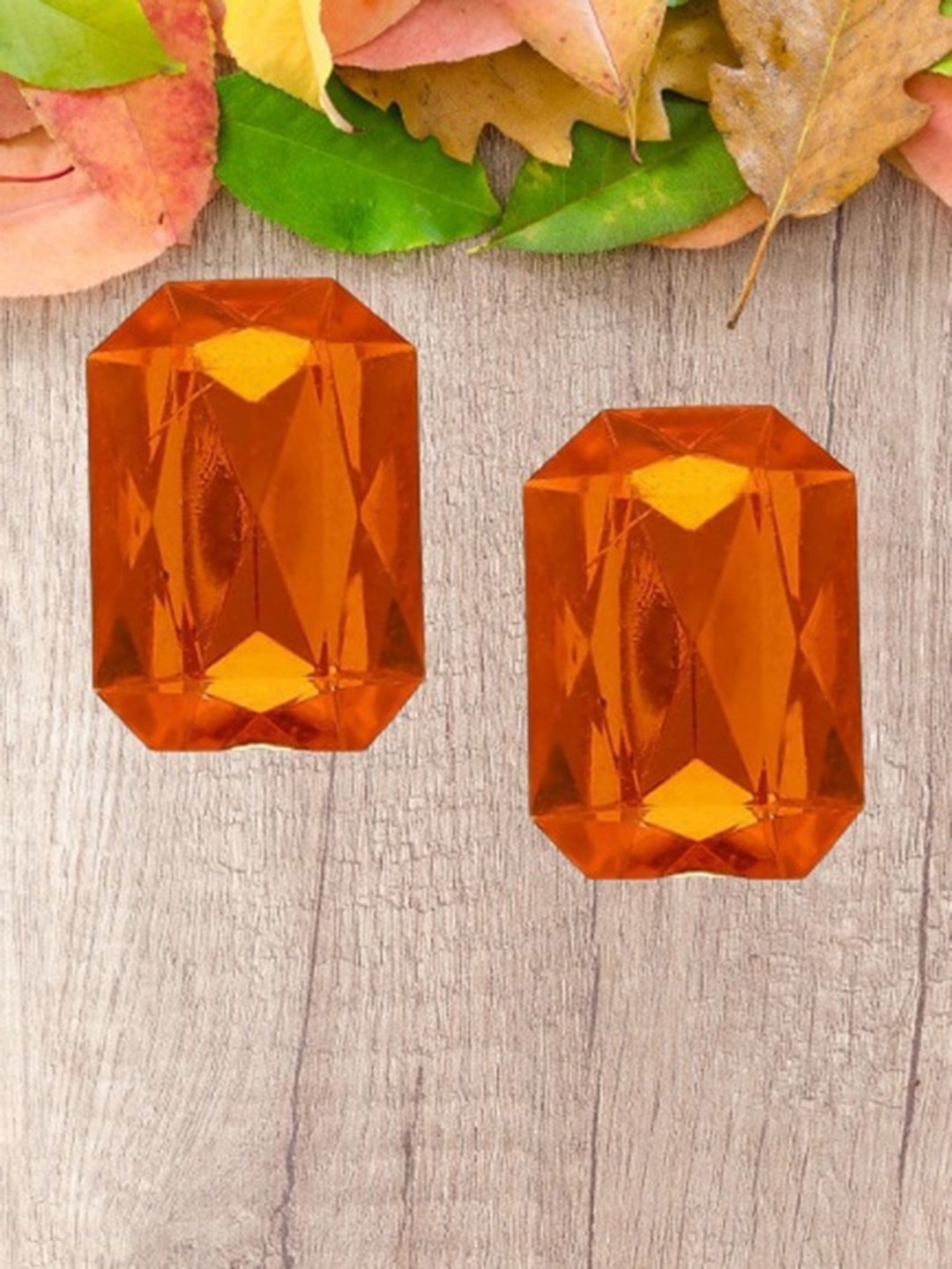 

Crunchy Fashion Gold Plated Crystal Studded Geometric Studs Earrings