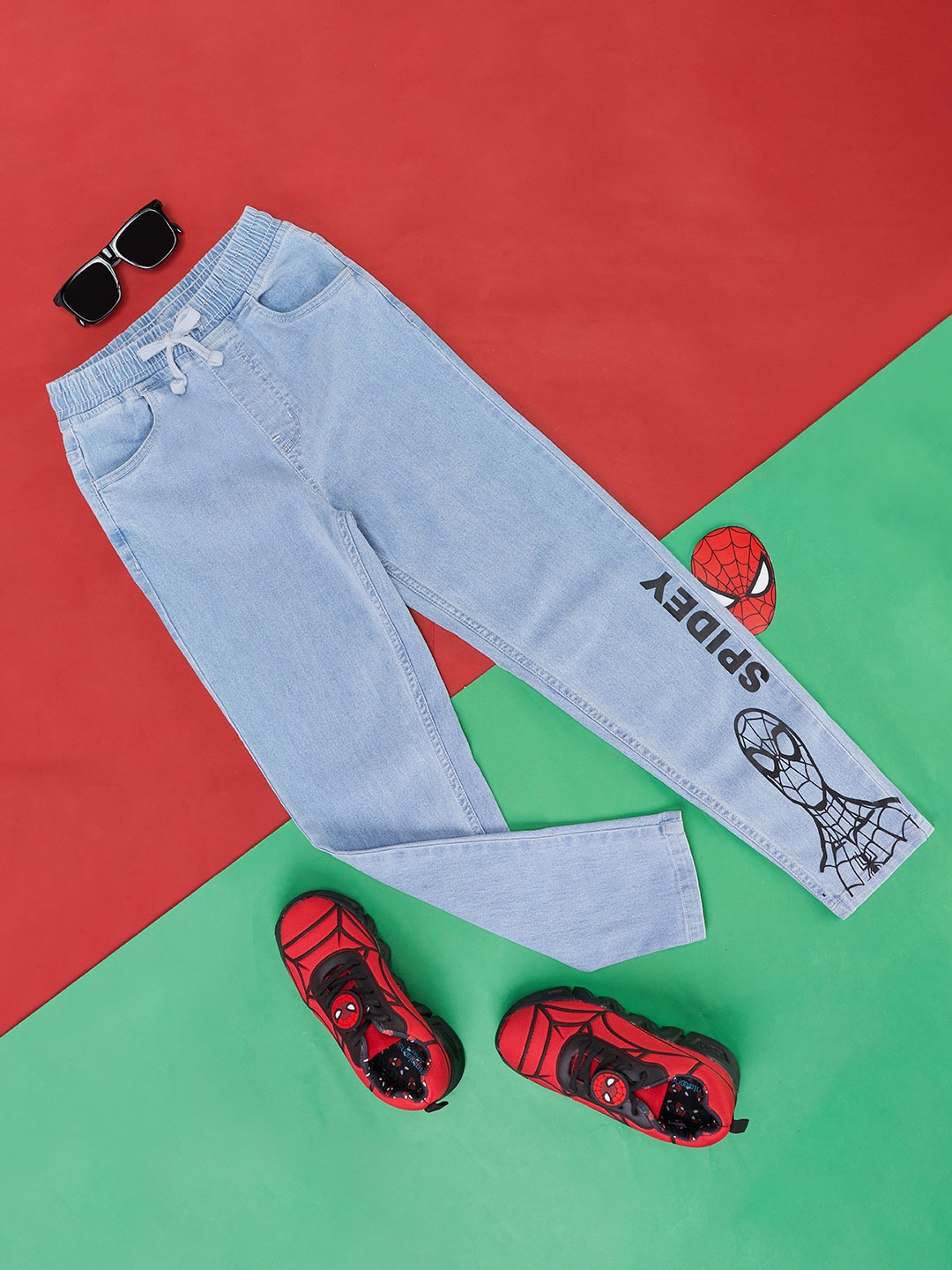 

Pantaloons Junior Boys Mid-Rise Printed Jeans, Blue