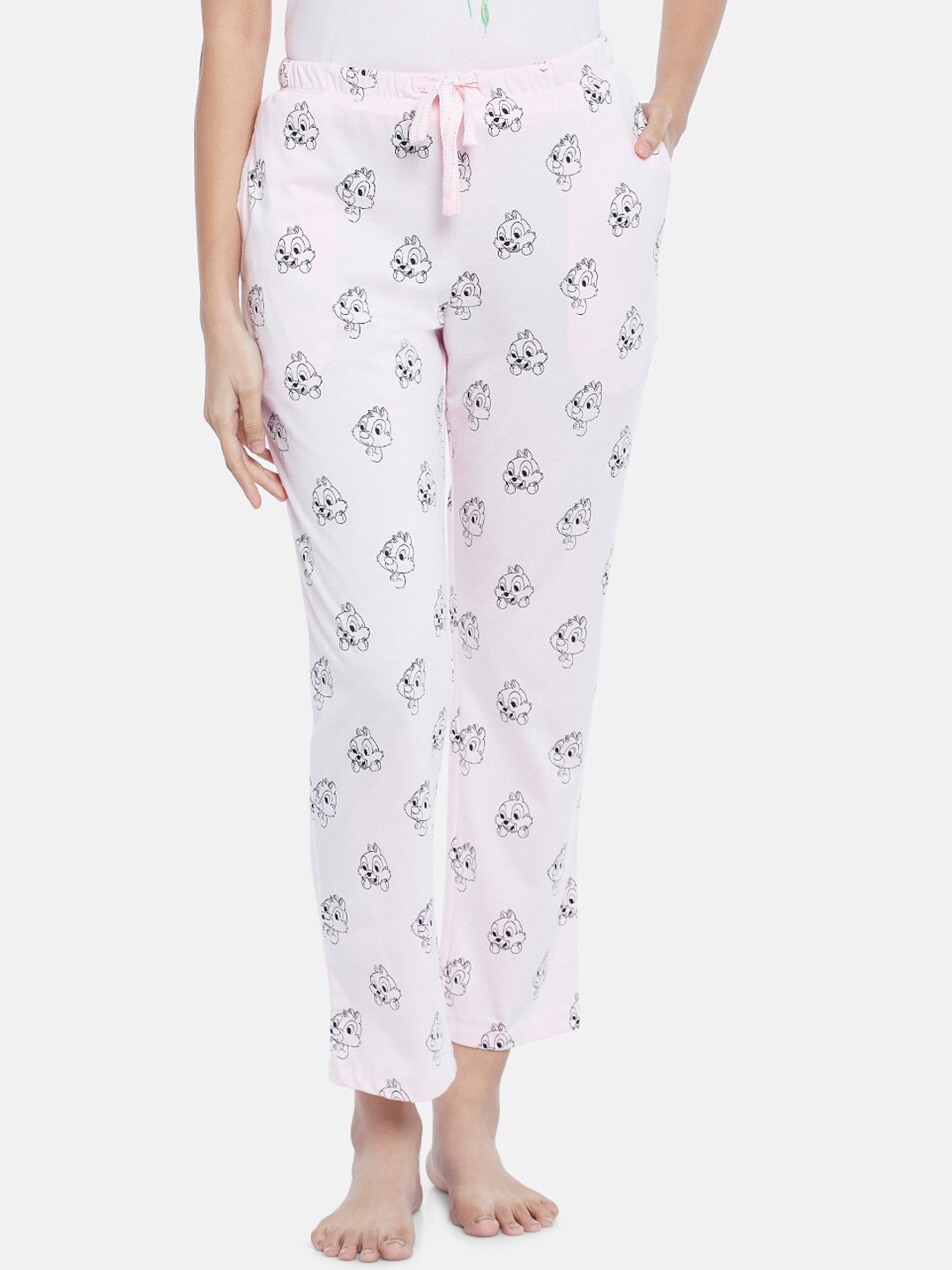 

Dreamz by Pantaloons Women Printed Cotton Lounge Pants, Pink
