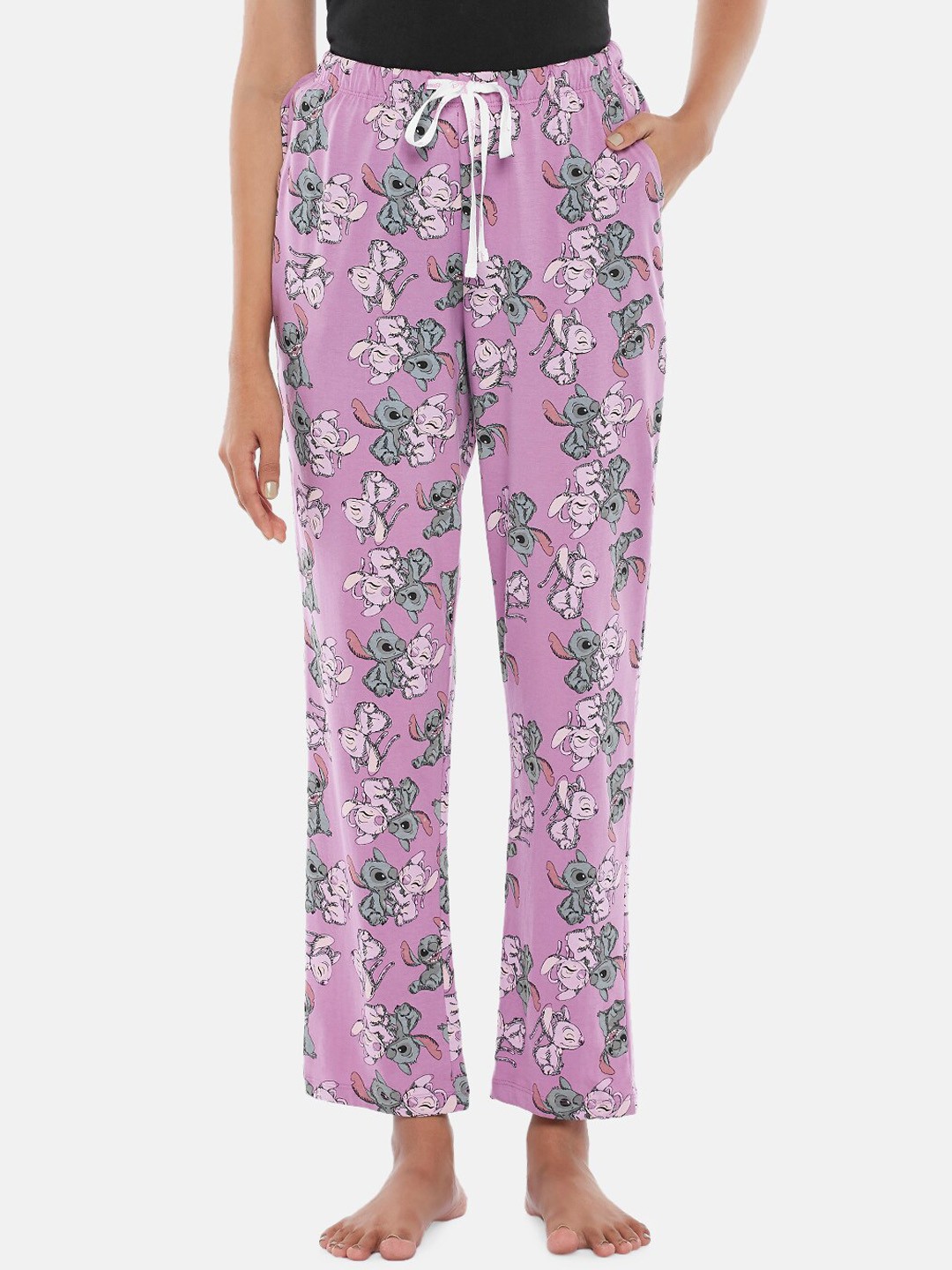 

Dreamz by Pantaloons Women Printed Cotton Lounge Pants, Purple