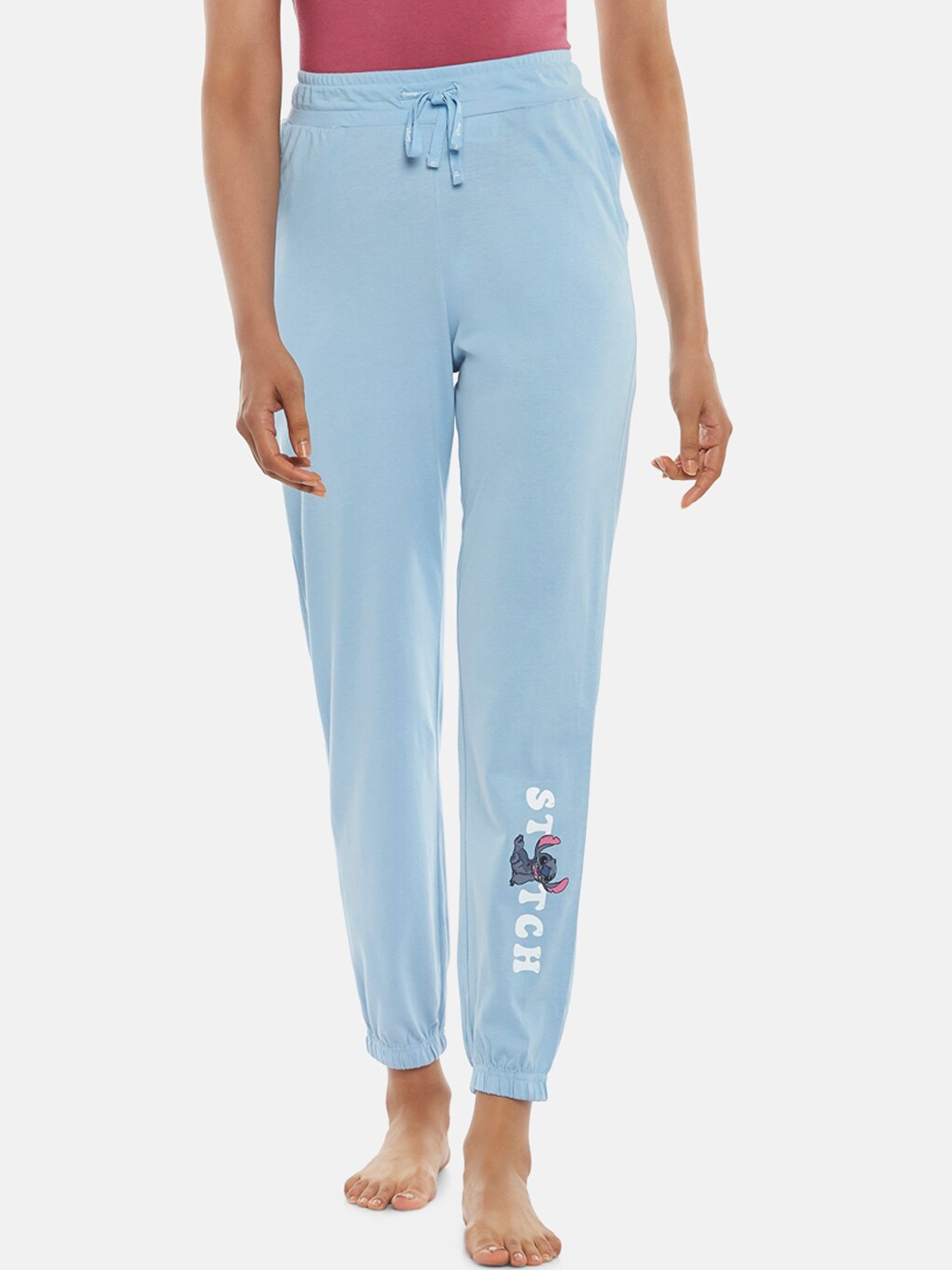 

Dreamz by Pantaloons Women Jogger Style Cotton Lounge Pants, Blue