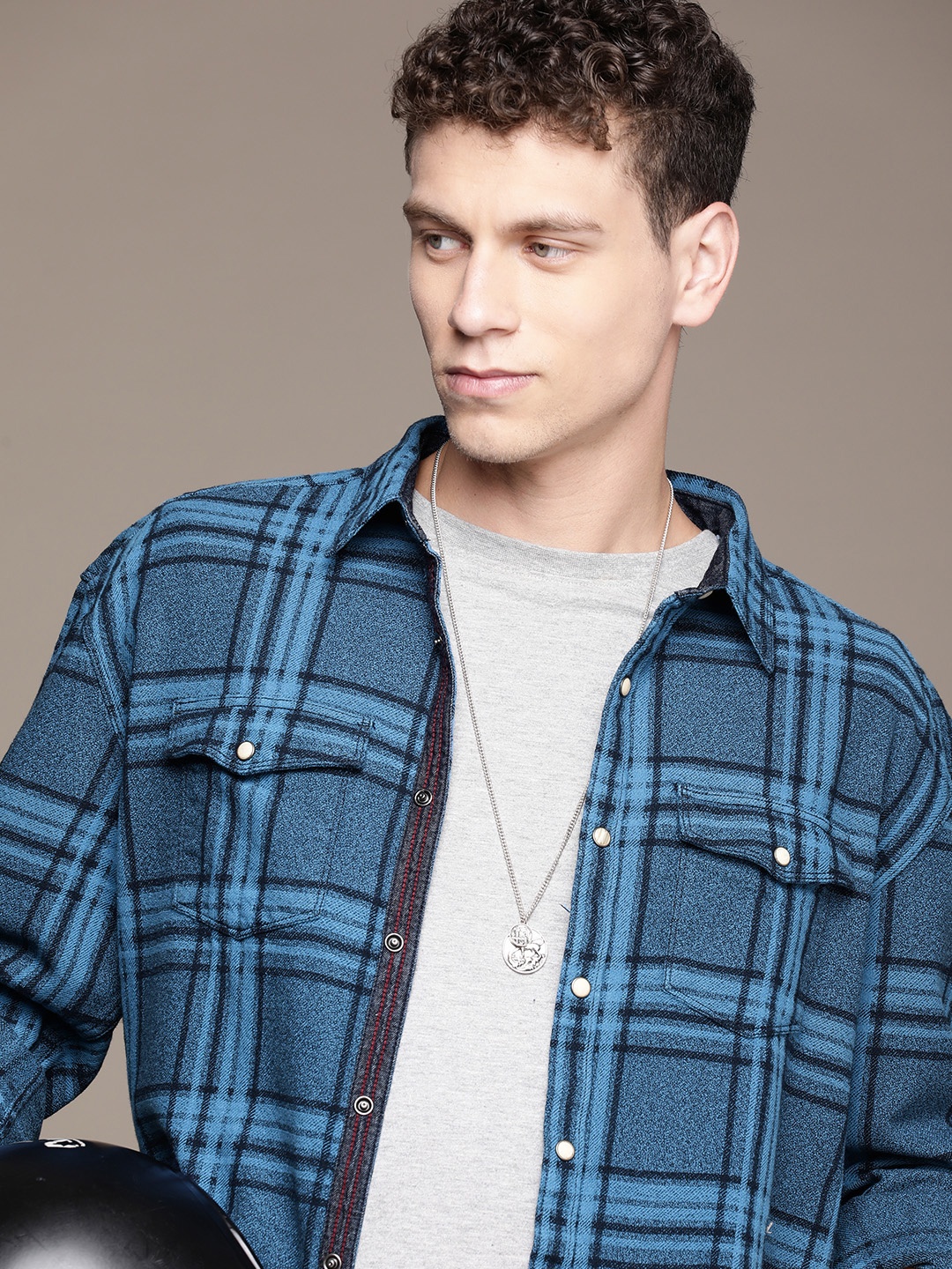 

The Roadster Life Co. Pure Cotton Casual Shirt, Blue