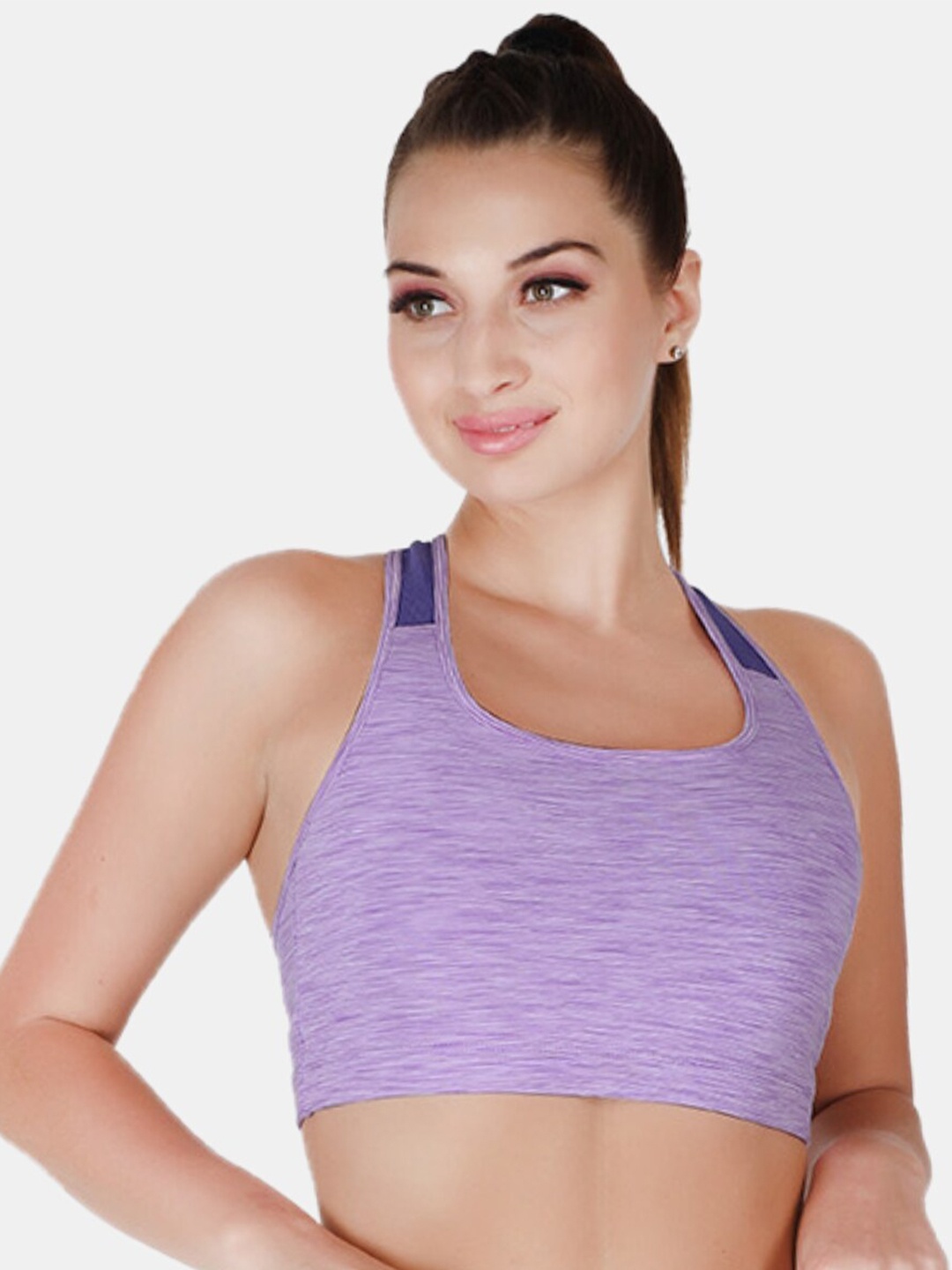 

Lovable Sport Non-Wired Removable Padding Seamless Workout Bra With All Day Comfort, Purple