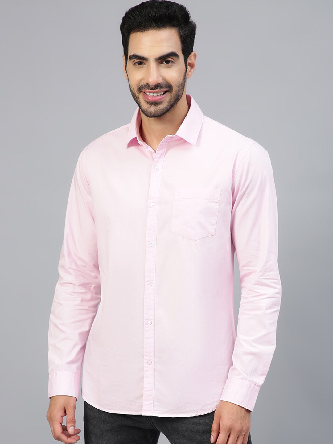 

FTX Standard Fit Pure Cotton Casual Shirt, Pink