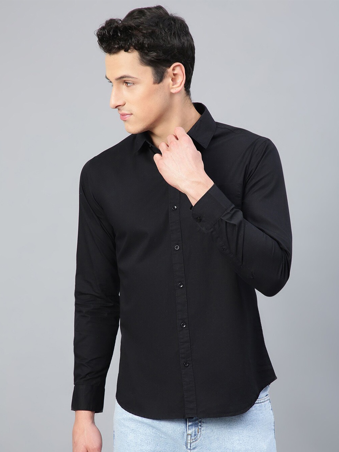 

FTX Standard Fit Pure Cotton Casual Shirt, Black