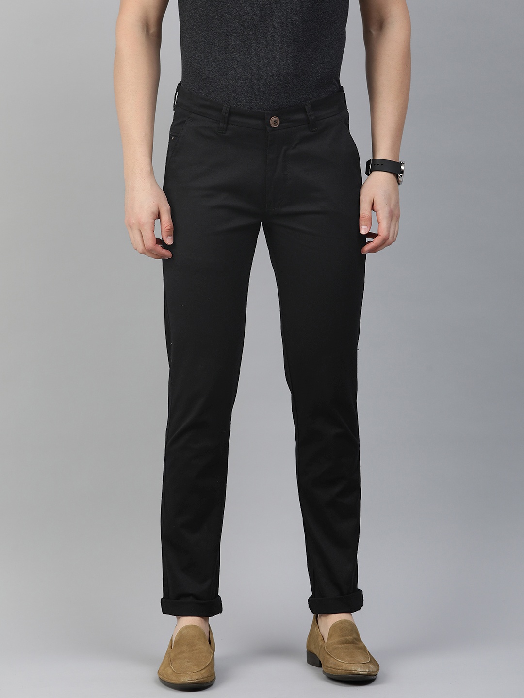 

Majestic Man Men Relaxed Slim Fit Chinos, Black