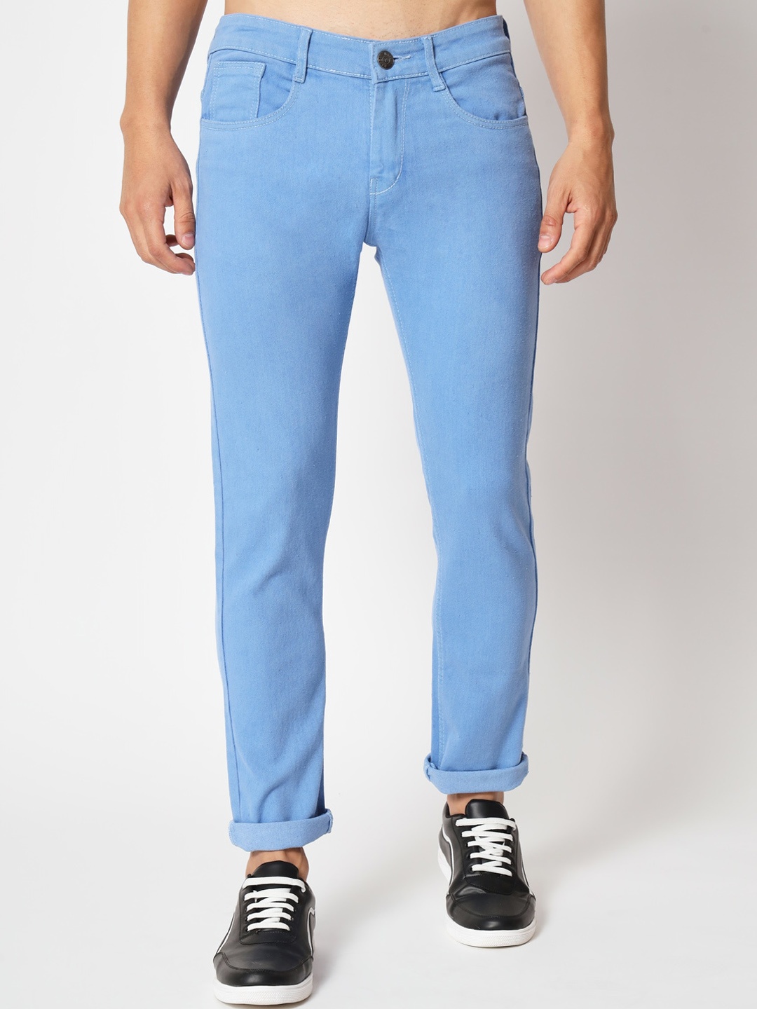 

RAGZO Men Slim Fit Low-Rise Stretchable Jeans, Blue