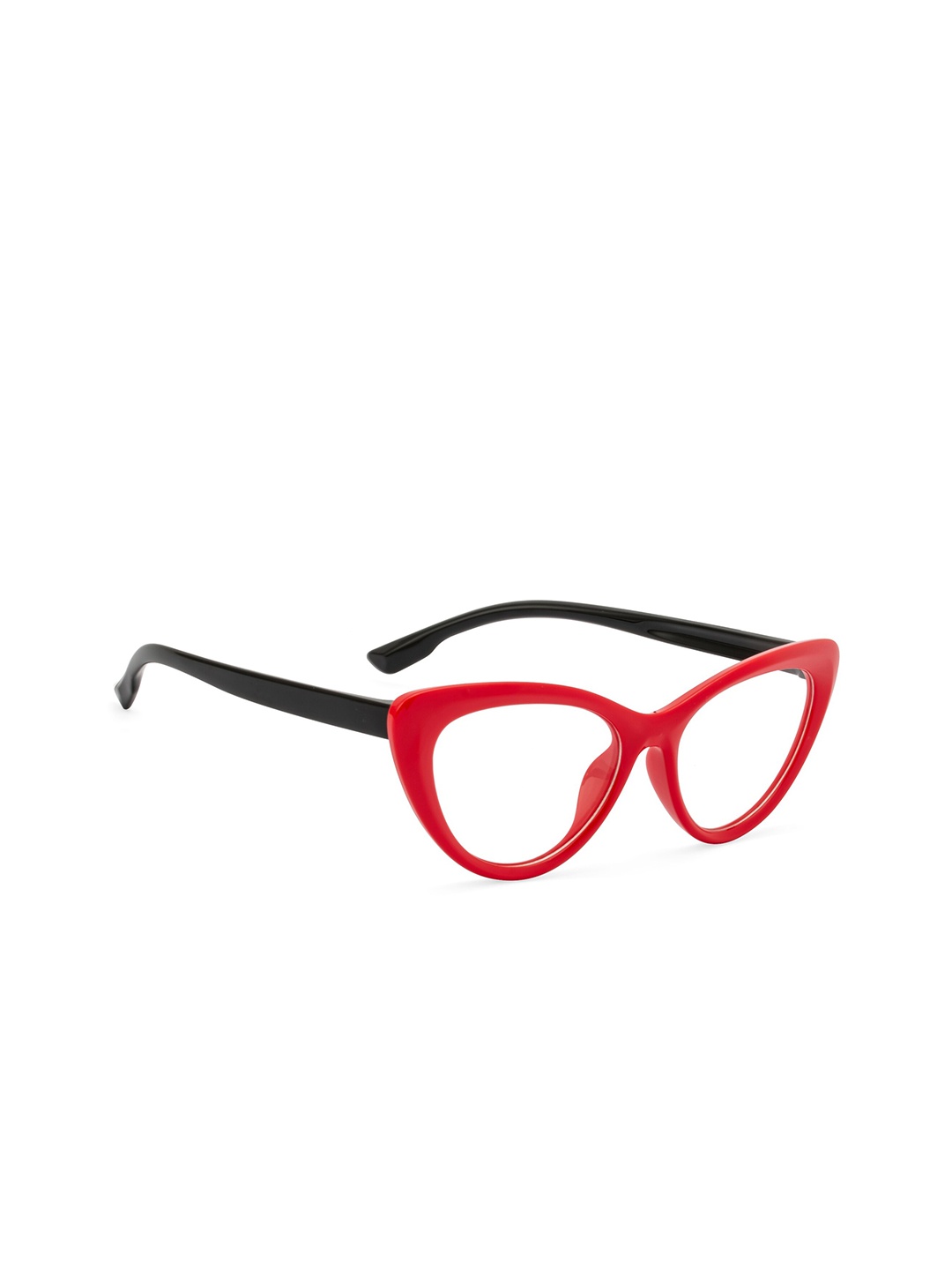 

ROYAL SON Girls Transparent & Red Full Rim Cateye Frames