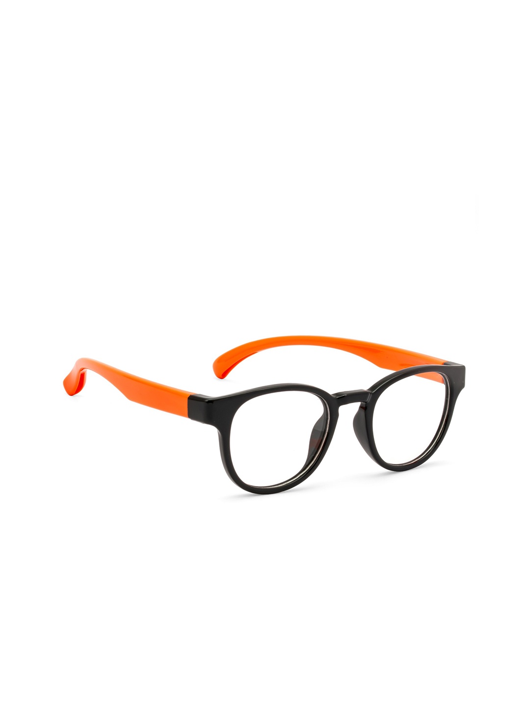 

ROYAL SON Kids Black & Orange Full Rim Square Frames