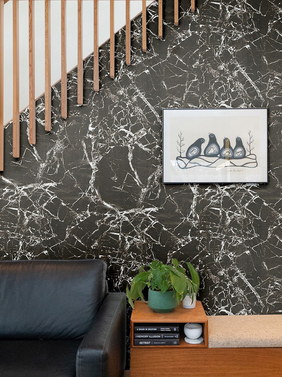 

Asian Paints ezyCR8 Self-Adhesive Peel & Stick Wallpaper (45 x 500 cm), Black