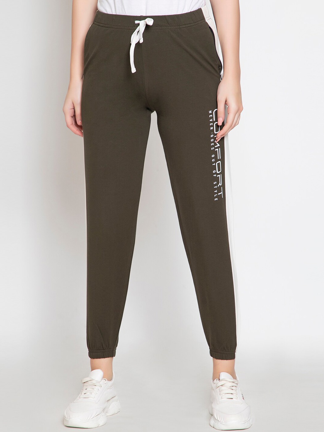 

FEMEA Mid Rise Slim Fit Joggers, Olive