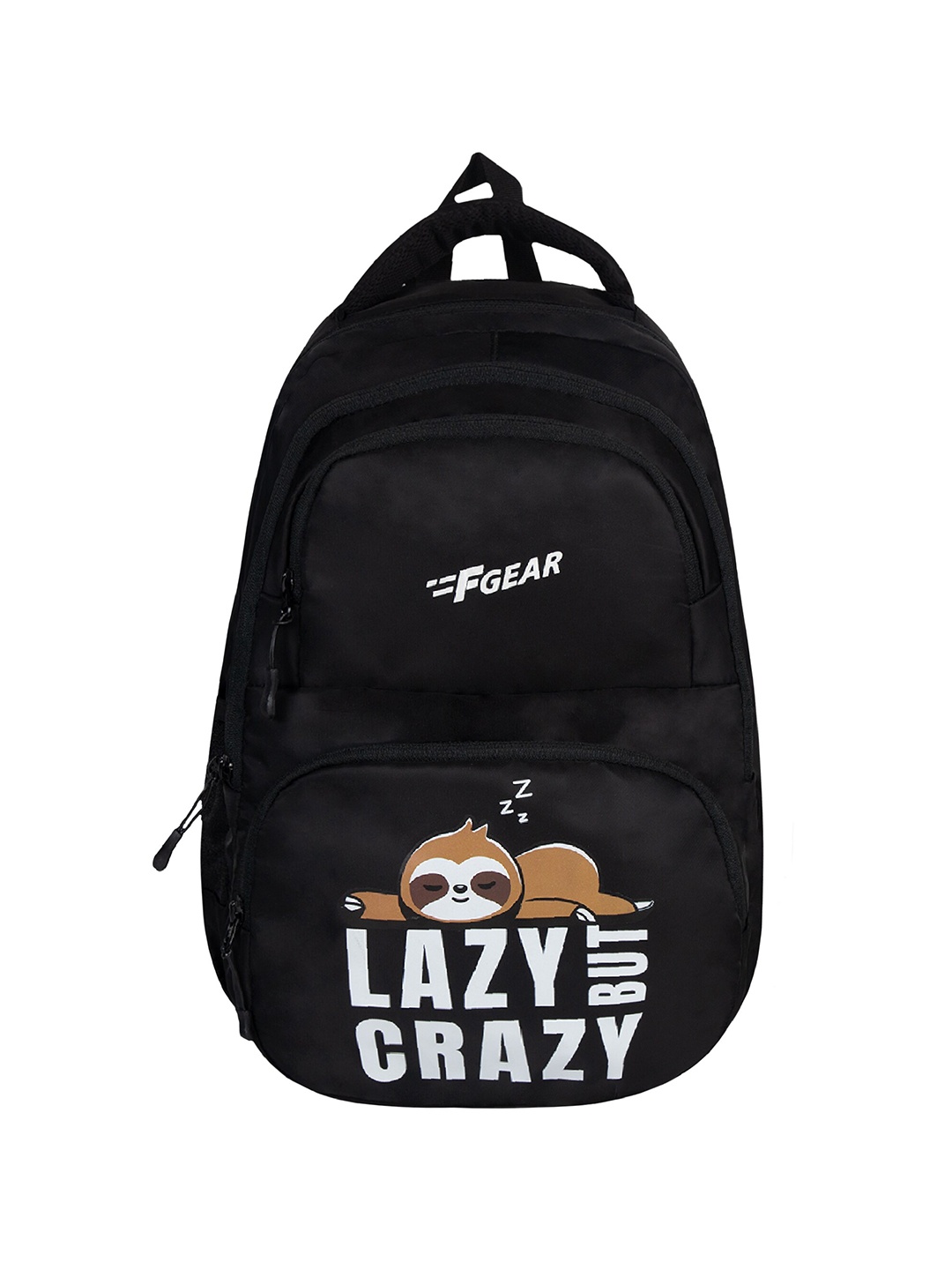 

F Gear Unisex Typography Printed Backpack, Black