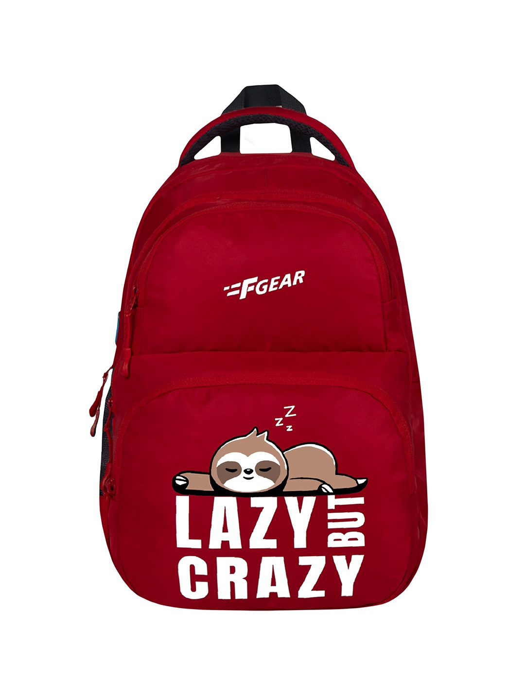 

F Gear Unisex Typography Printed Backpack, Red