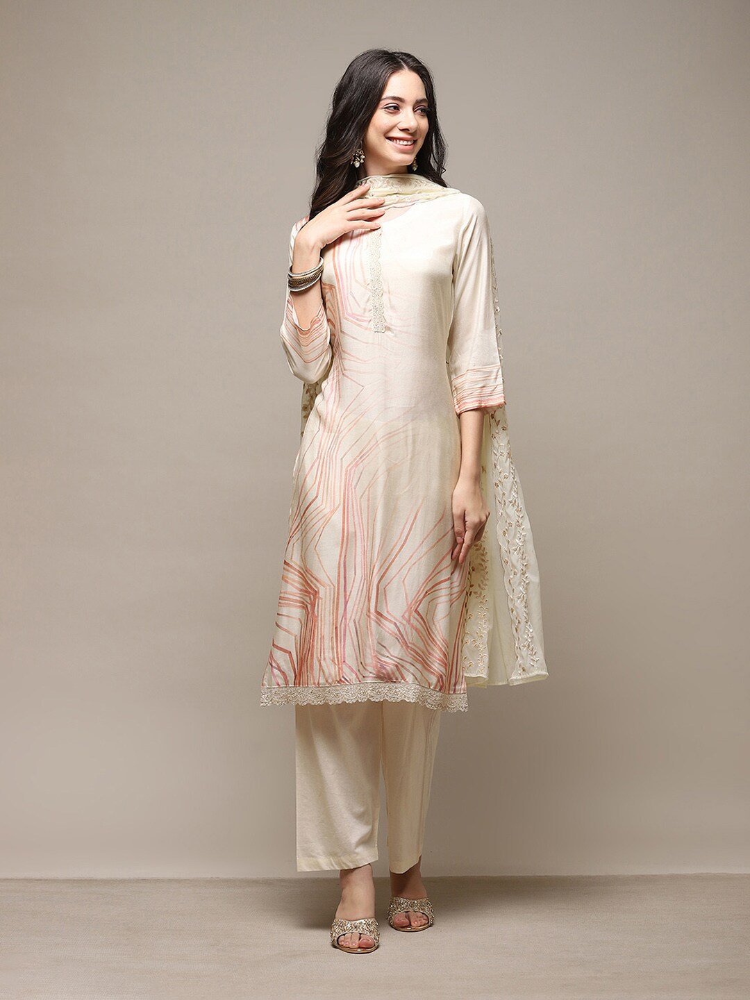

Biba Abstract Printed Unstitched Dress Material, Yellow