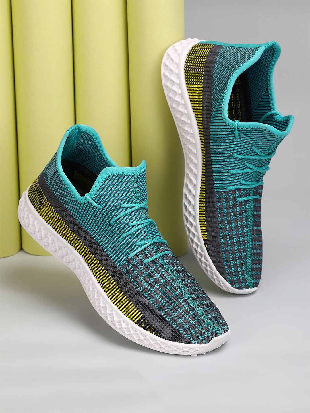 

Paragon Men Lace-Up Walking Shoes, Turquoise blue