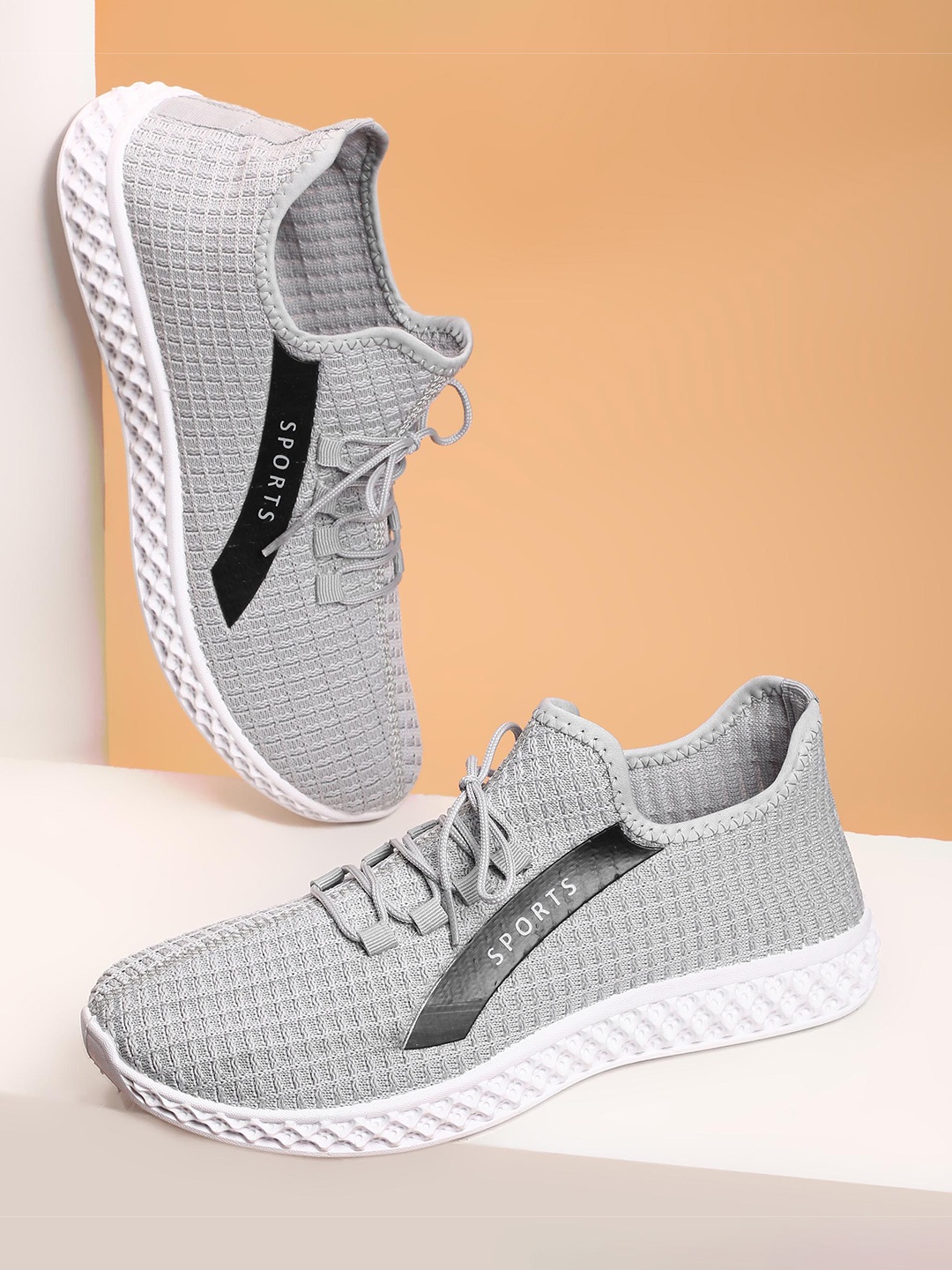 

Paragon Men Lace-Up Walking Shoes, Grey