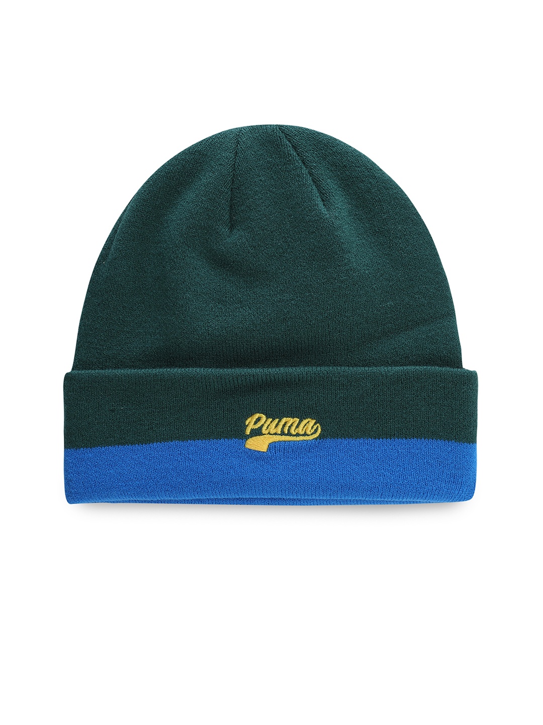 

Puma Unisex Self Design Striped Beanie, Green