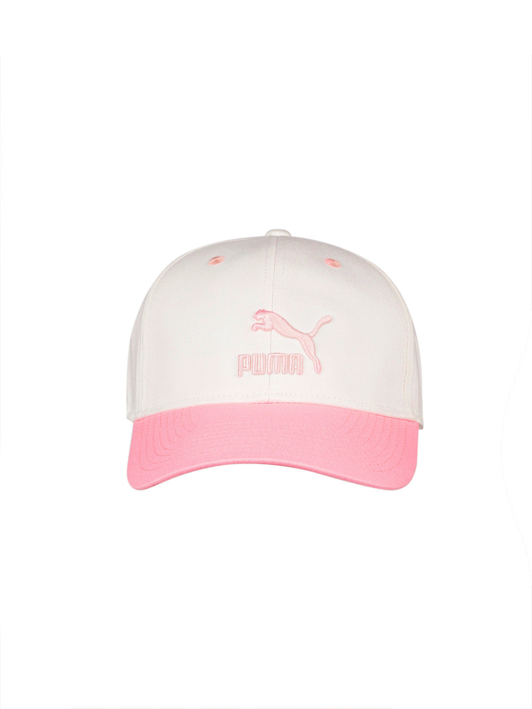 

Puma Unisex Archive Brand Logo Embroidered & Colourblocked Pure Cotton Baseball Cap, White