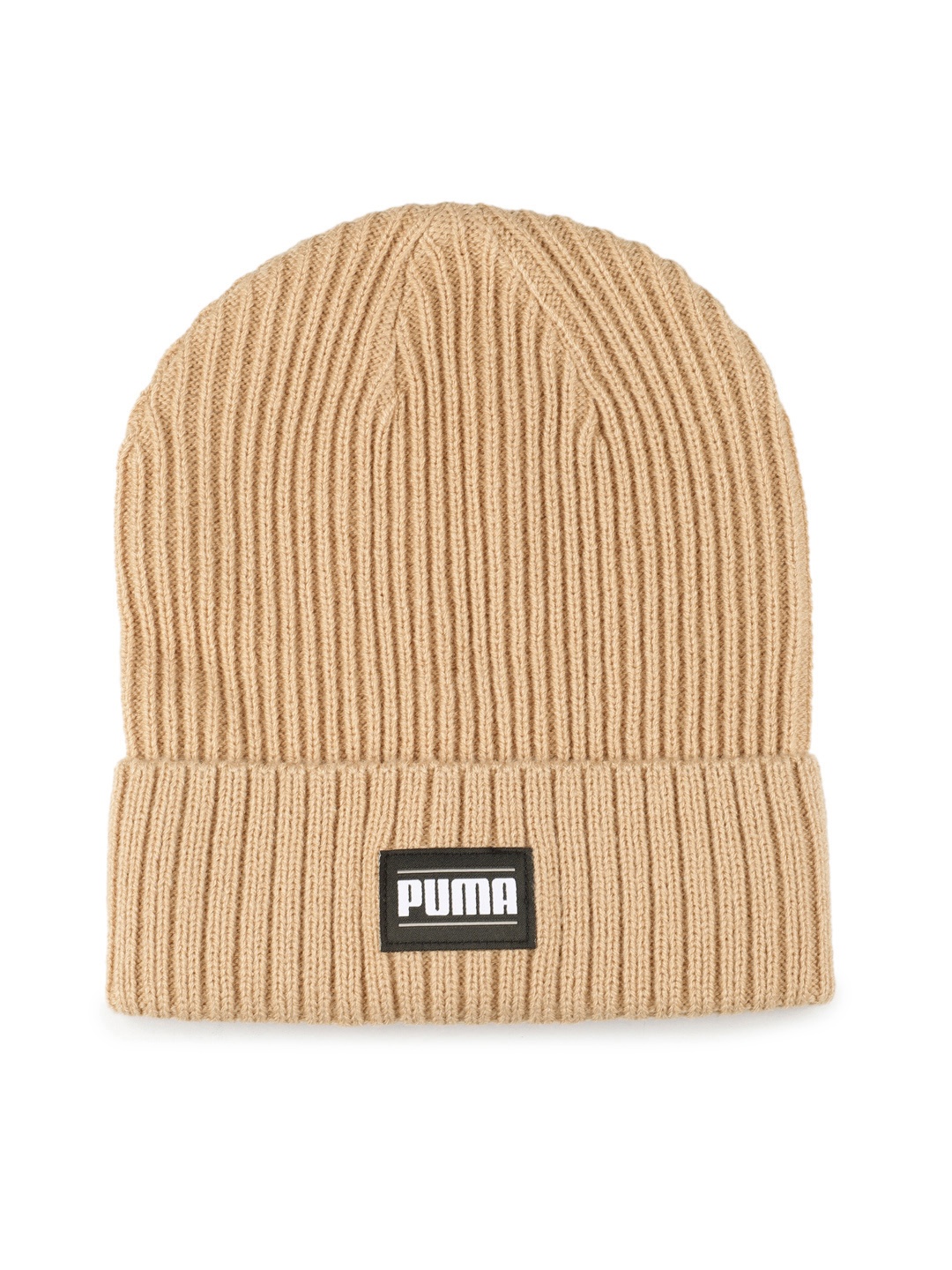 

Puma Unisex Classic Cuff Ribbed Beanie, Beige