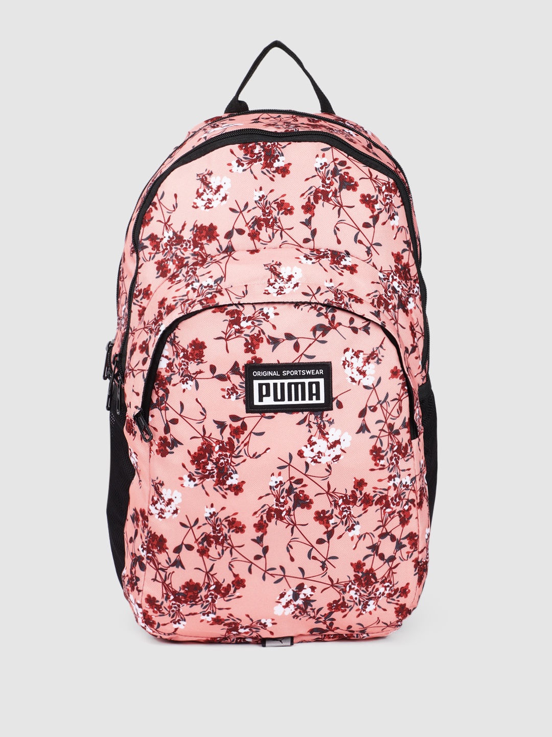 

Puma Unisex Academy Printed Laptop Backpack, Peach