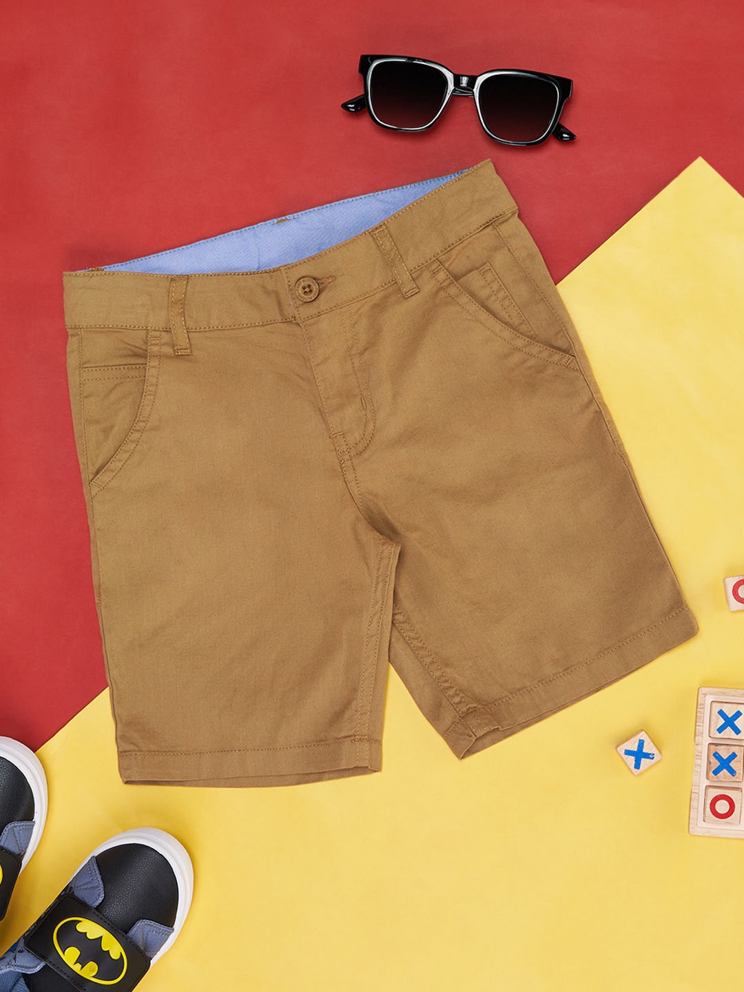 

Pantaloons Junior Boys Mid Rise Cotton Chino Shorts, Khaki