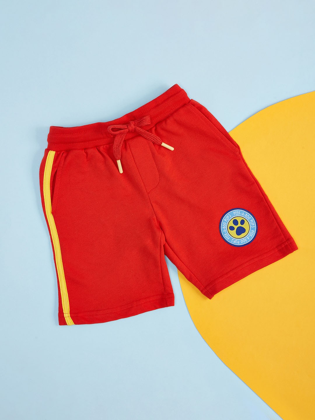 

Pantaloons Junior Boys Mid-Rise Cotton Shorts, Red