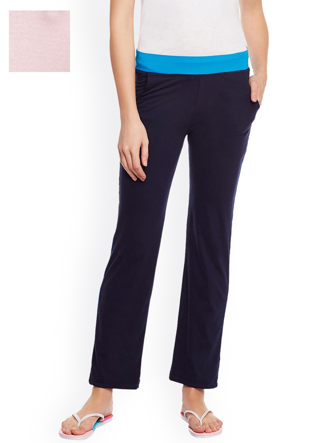 

VIMAL JONNEY Women Pack of 2 Lounge Pants F4PINK-F3NAVY-02, Pink