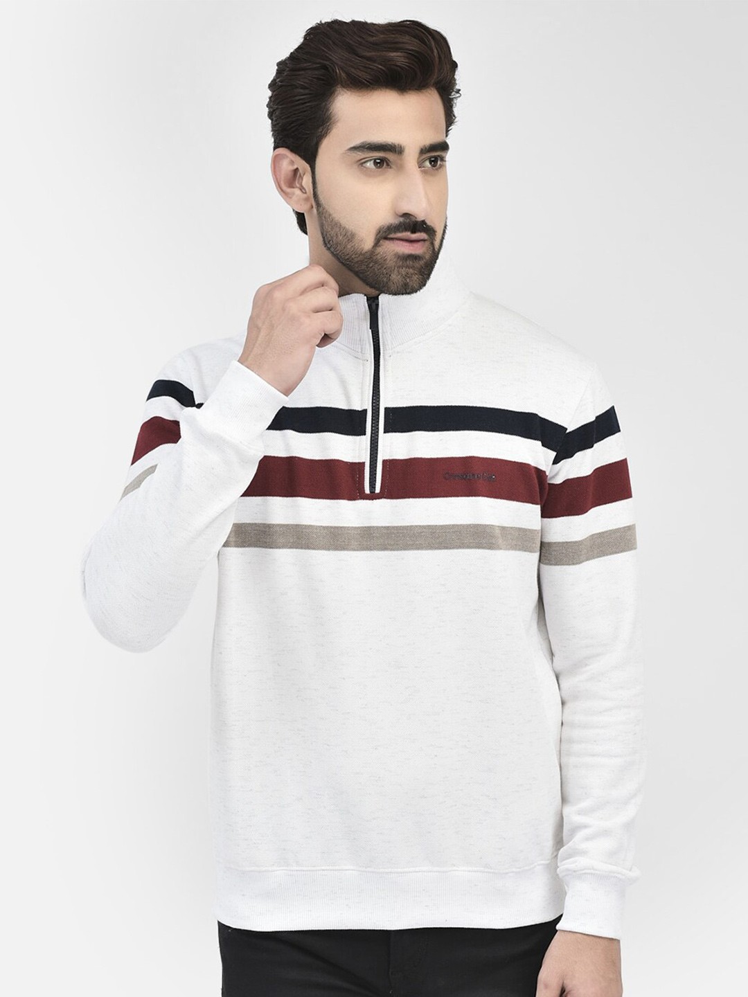 

Crimsoune Club Cotton Pullover Sweatshirt, White