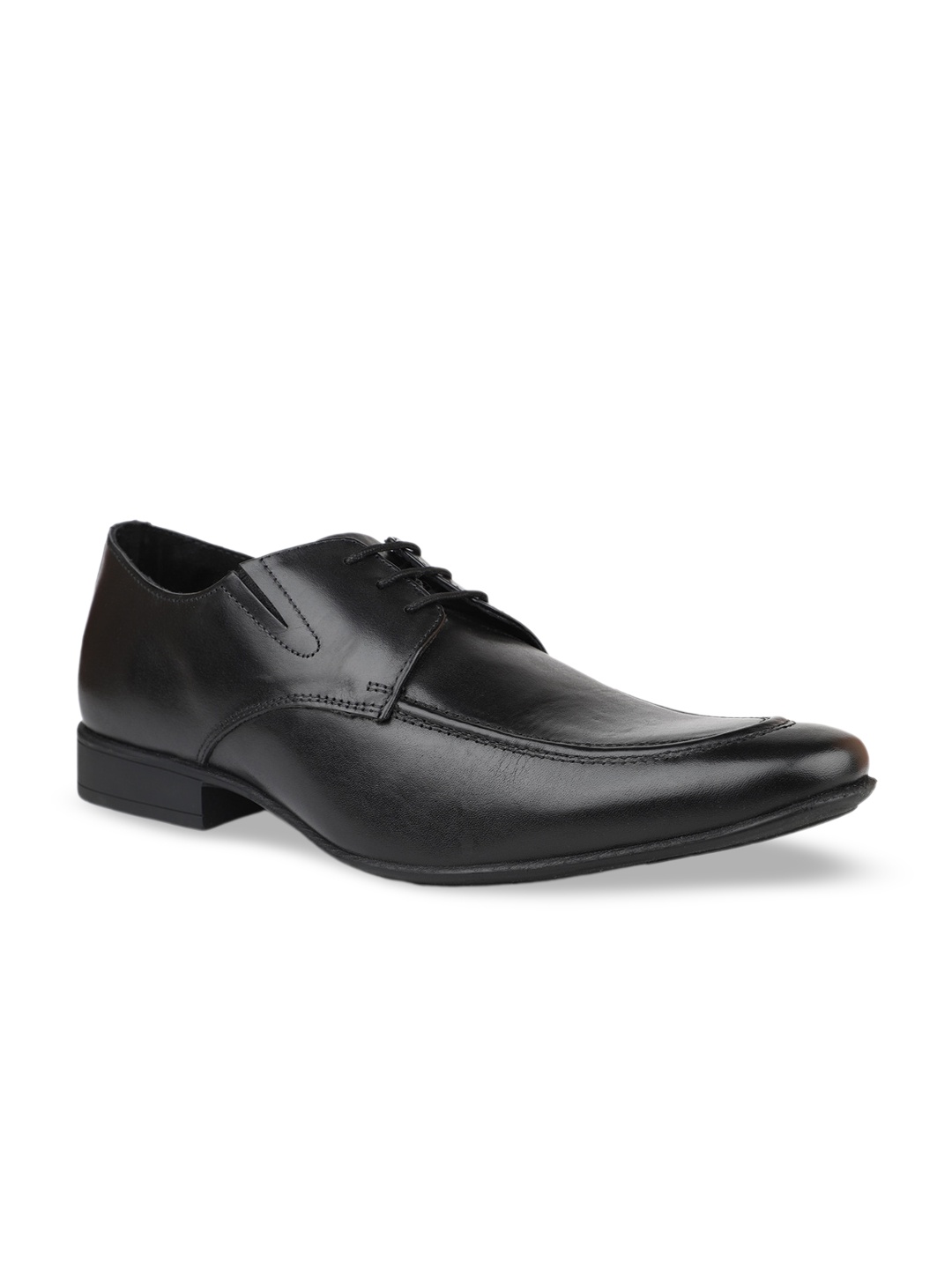 

PRIVO Men Leather Lace-Up Formal Derbys, Black