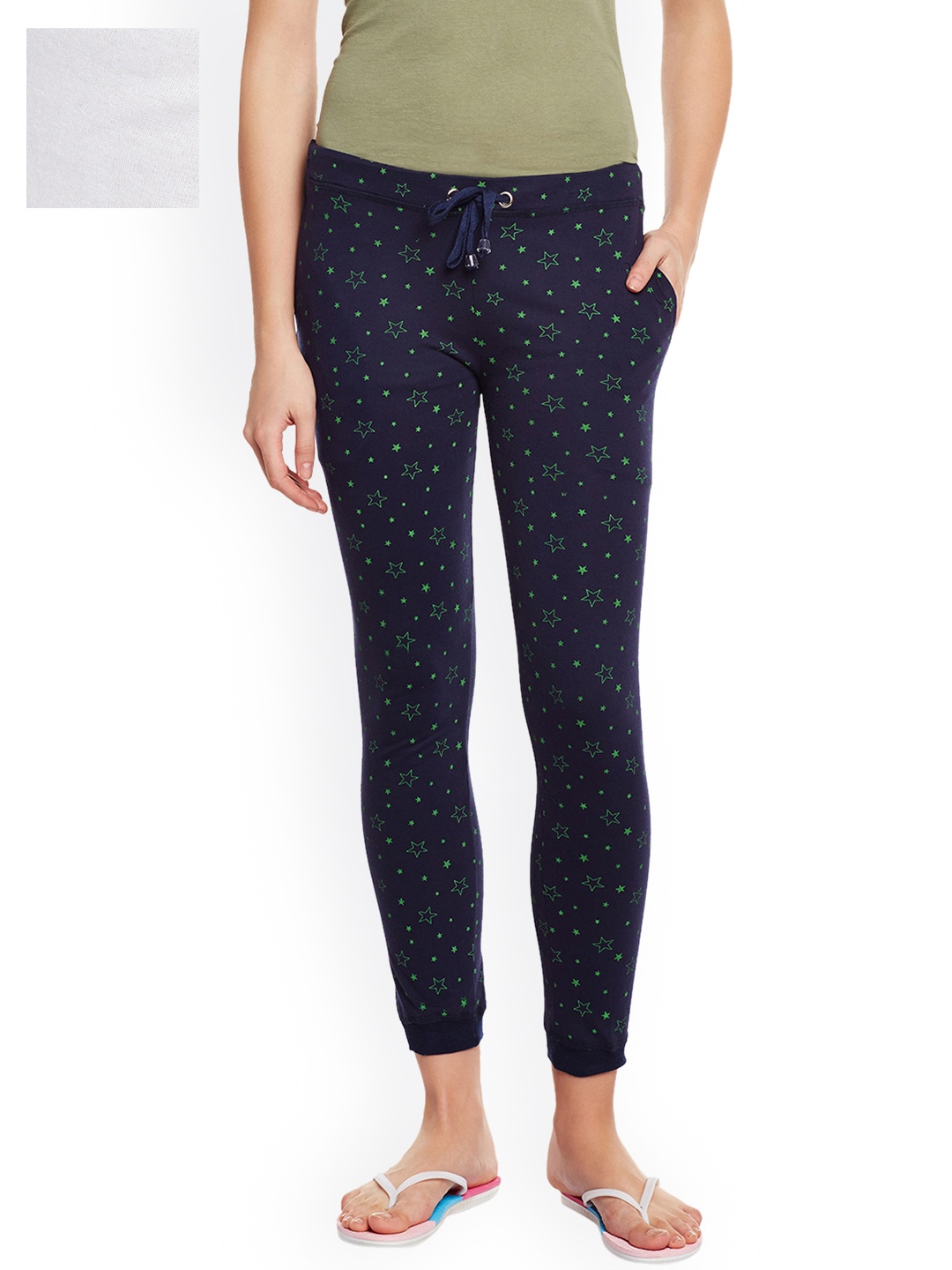

VIMAL JONNEY Women Pack of 2 Lounge Pants F6WHITE-F4PRTN-02, White