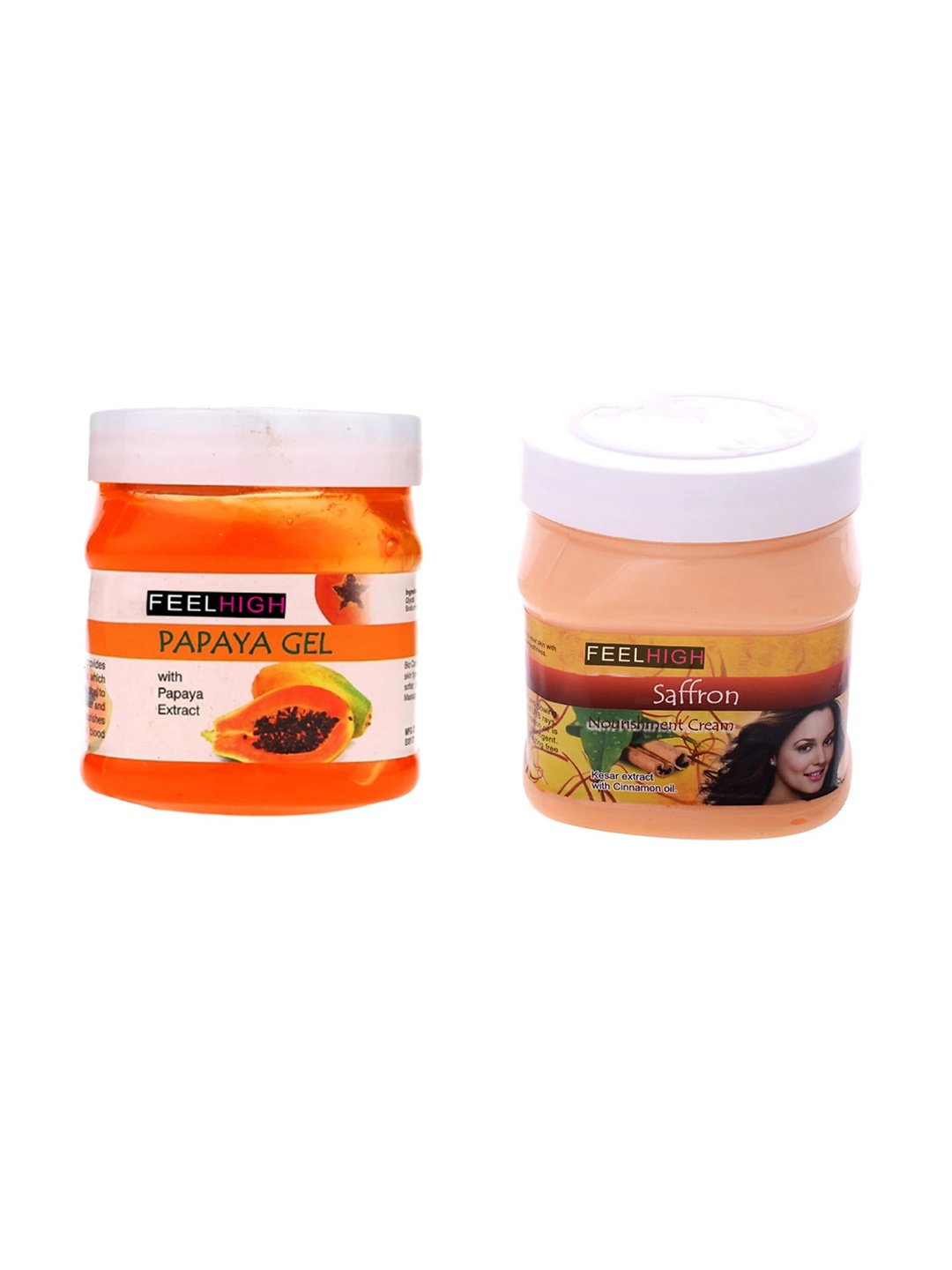 

FEELHIGH Set Of Papaya Gel & Saffron Cream - 500ml Each, Multi