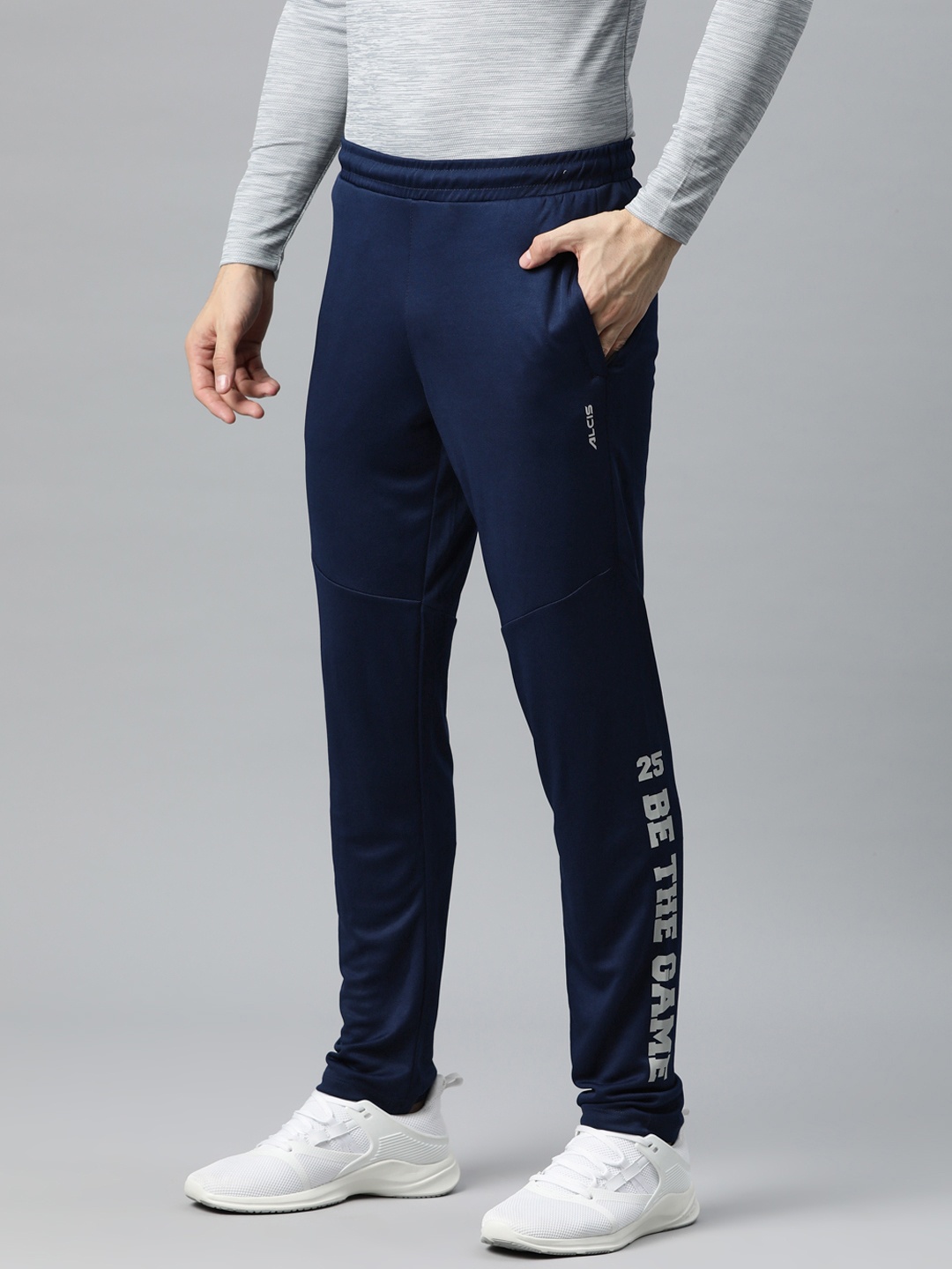 

Alcis Men Typography Slim Fit Sports Track Pants, Navy blue