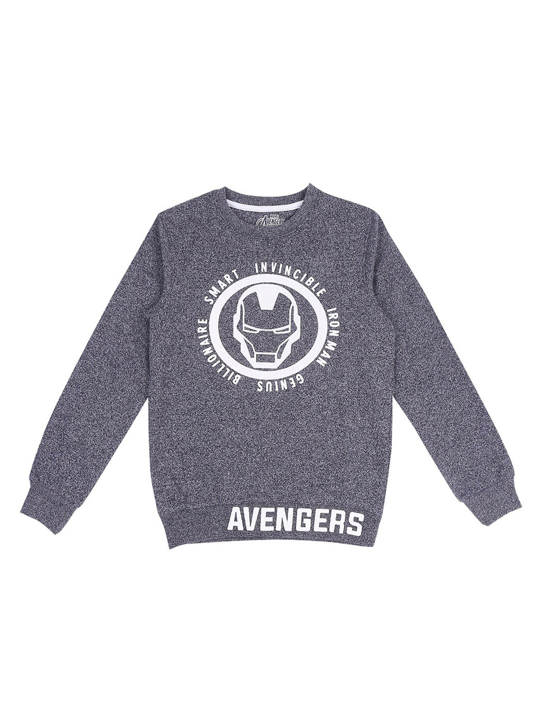 

Pantaloons Junior Boys Superhero Printed Long Sleeve Sweatshirt, Grey