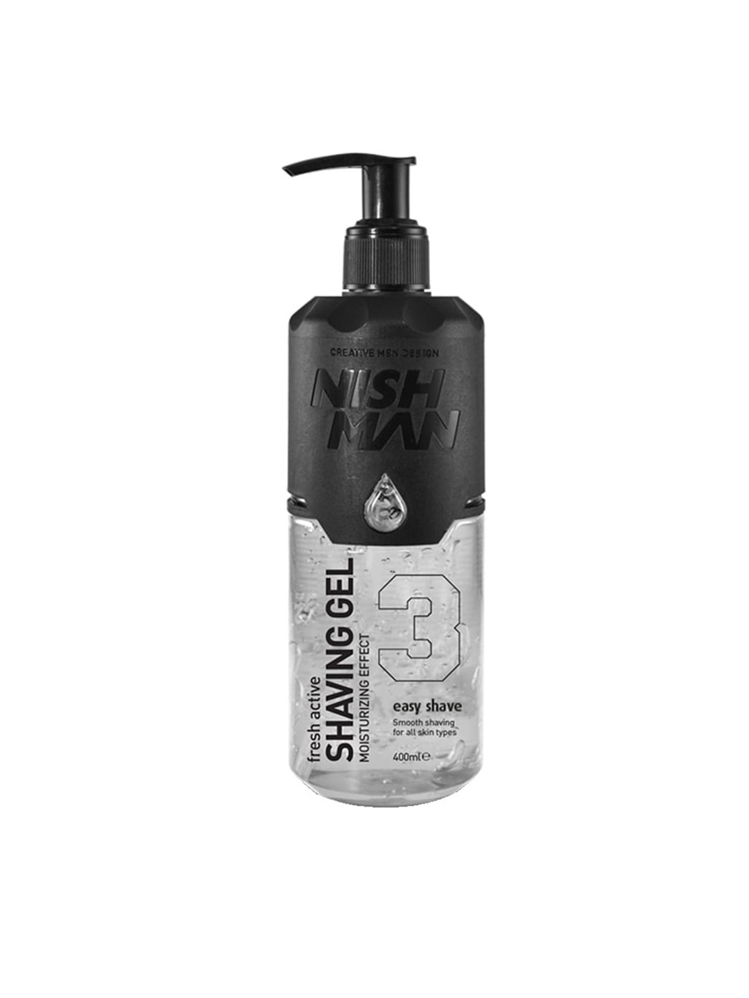 

Nishman Easy Shave Moisturizing Effect Fresh Active Non Foaming Shaving Gel - 400 ml, Grey