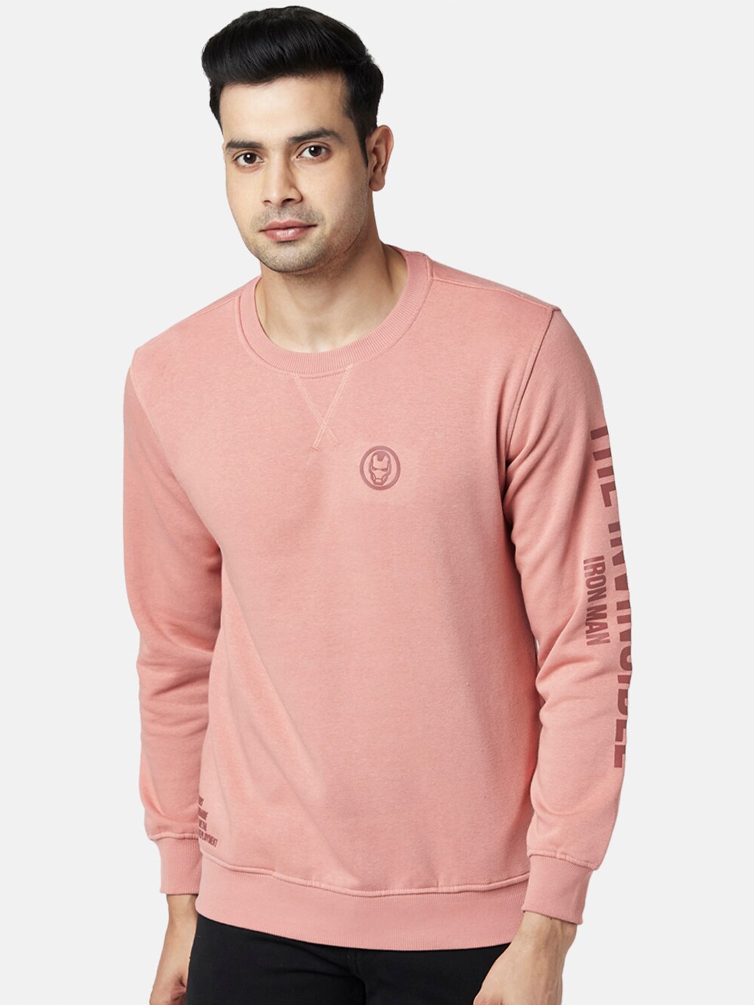 

SF JEANS by Pantaloons Typography Printed Hooded Pullover Sweatshirt, Rust