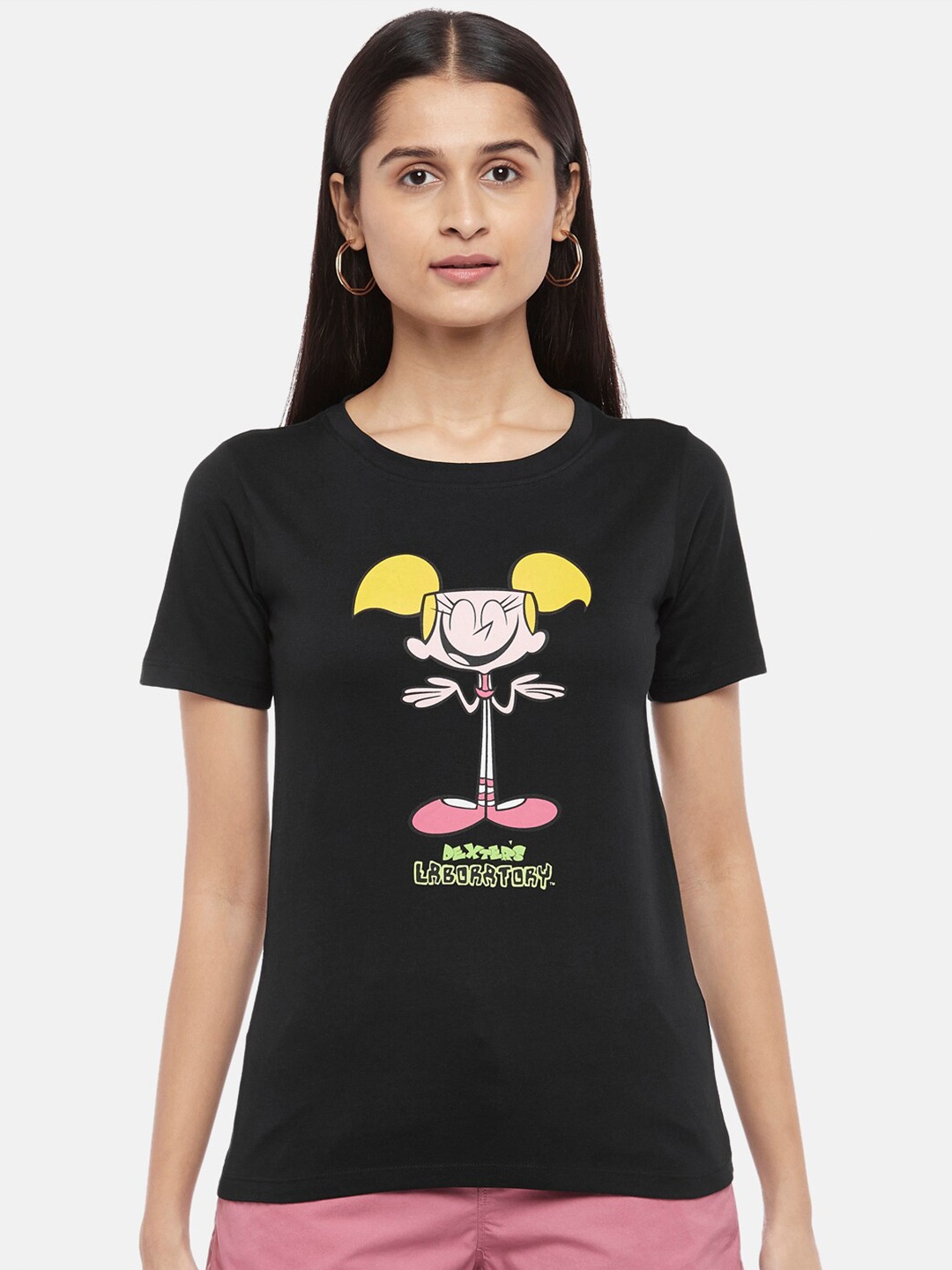 

Honey by Pantaloons Dexter Printed Cotton Top, Black