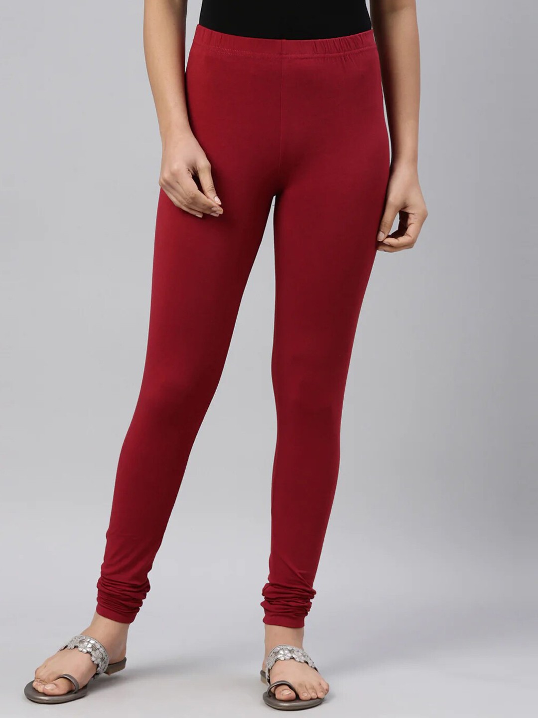 

SANADO Churidar Length Leggings, Red