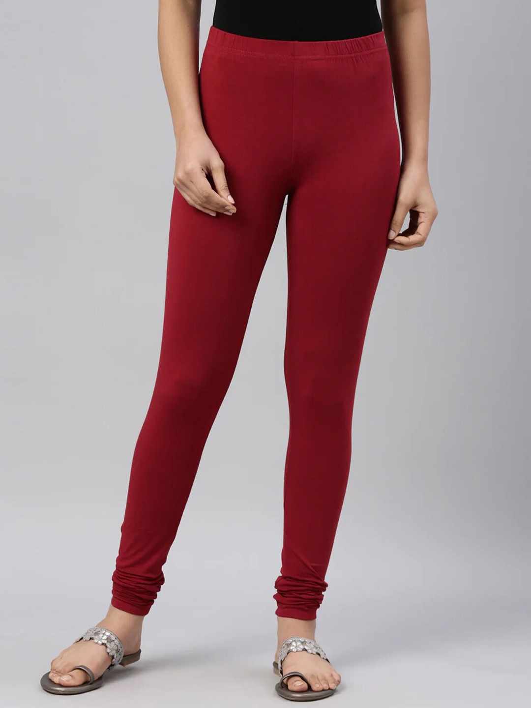 

SANADO Churidar Length Leggings, Red