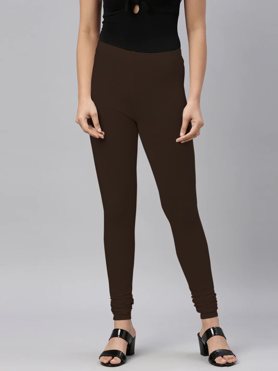 

SANADO Churidar Length Leggings, Coffee brown