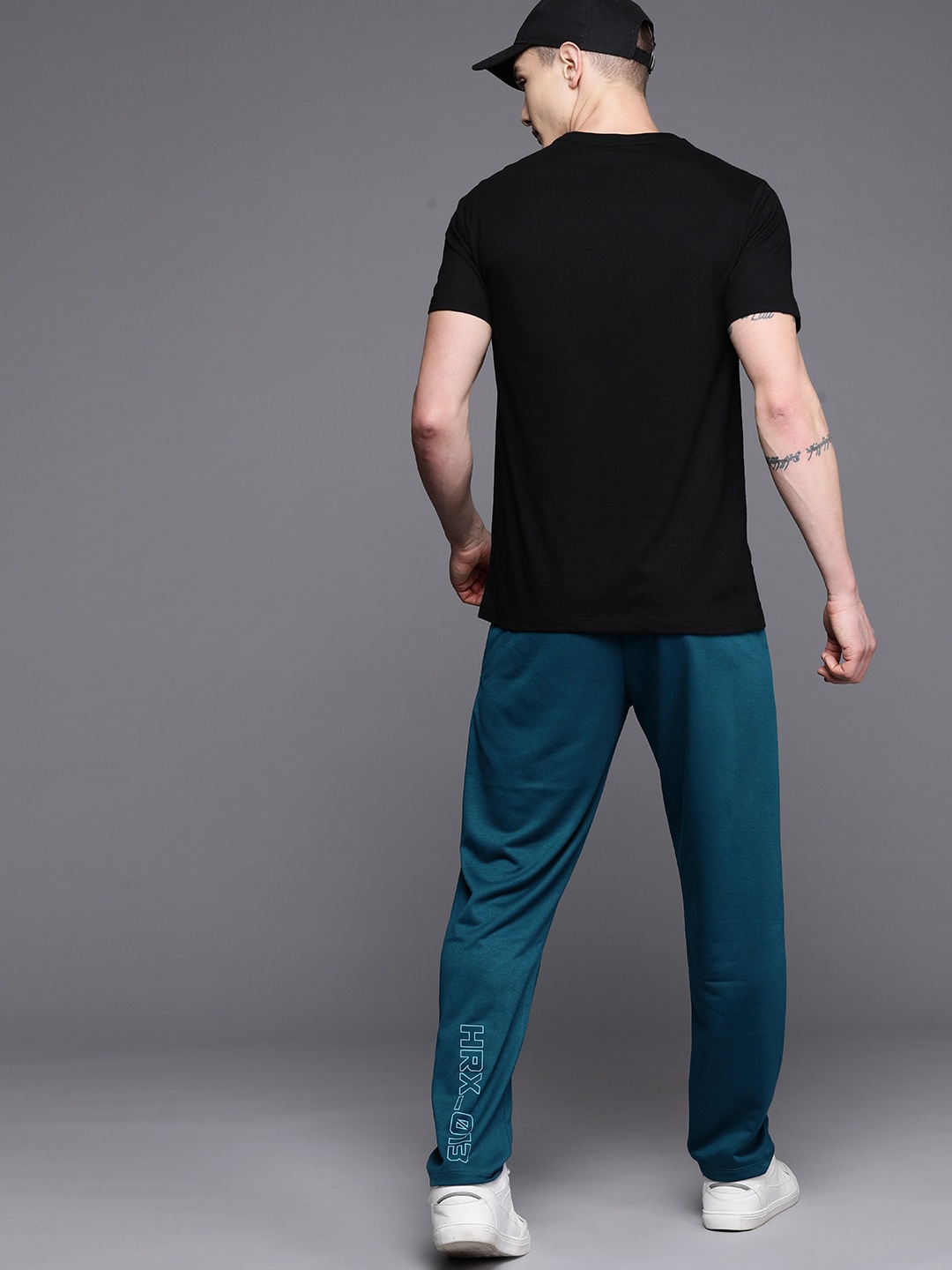 

HRX by Hrithik Roshan Men Printed Detail Track Pants, Teal