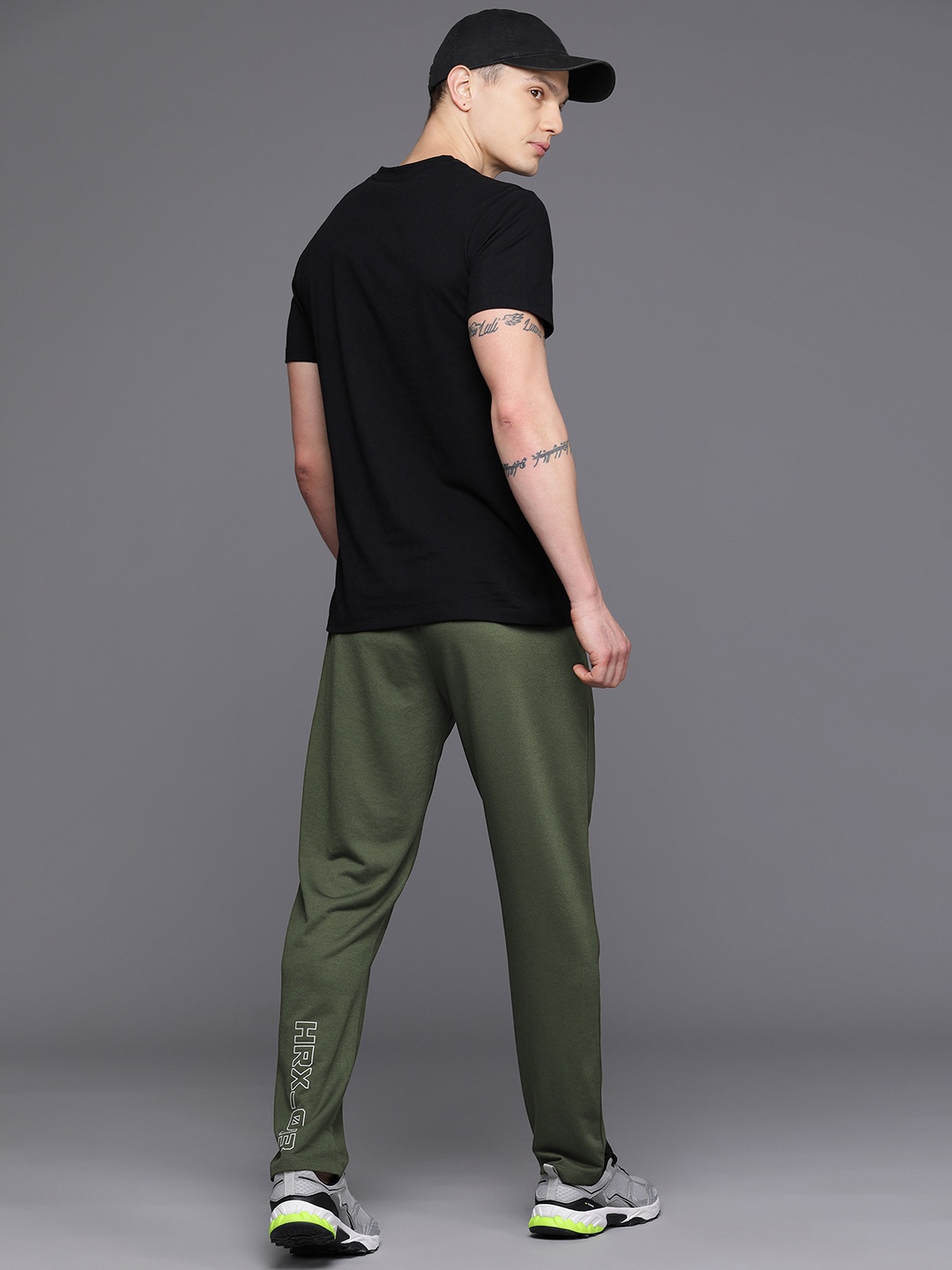

HRX by Hrithik Roshan Men Brand Logo Printed Lifestyle Track Pants, Olive