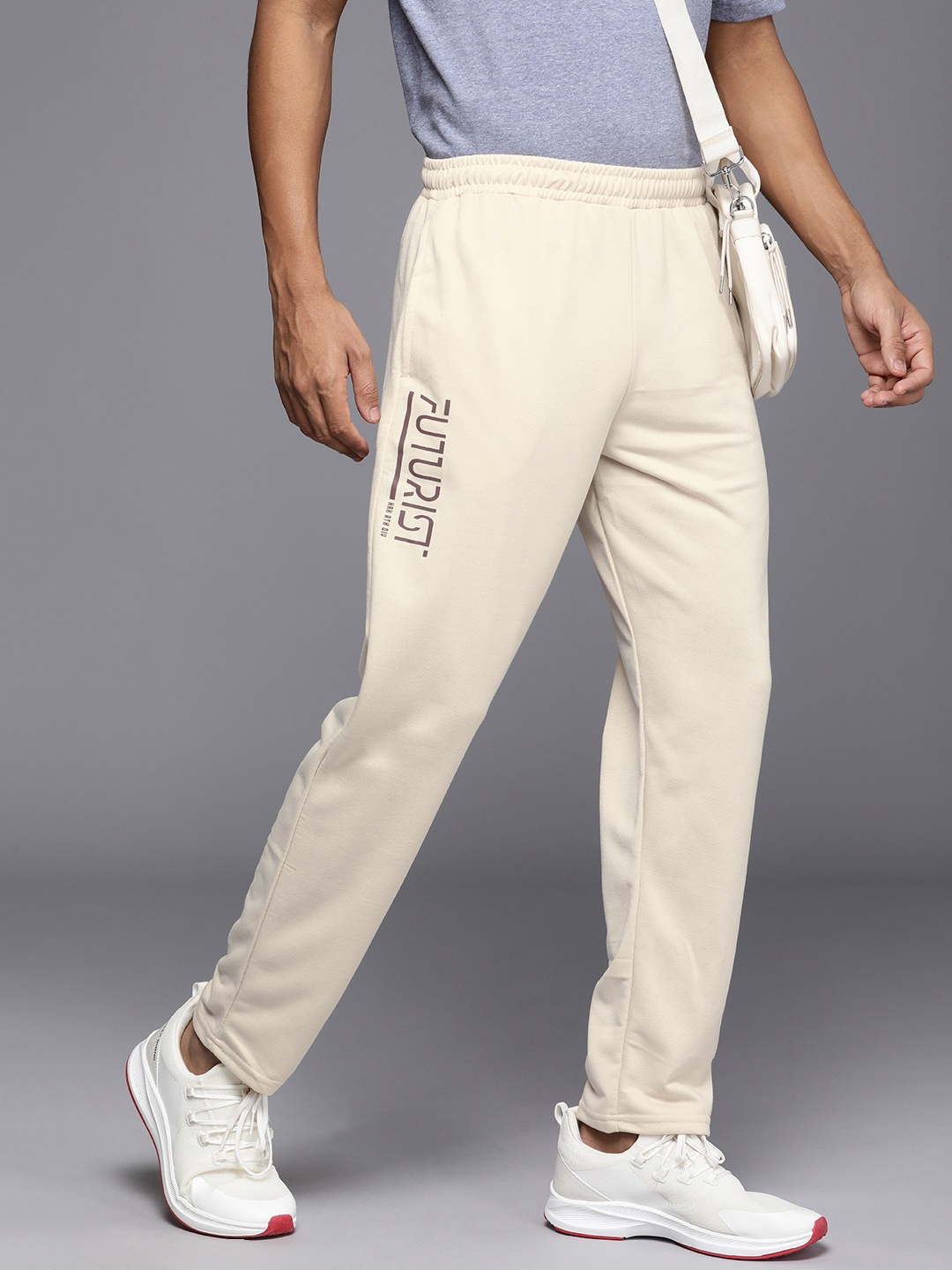 

HRX by Hrithik Roshan Men Solid Track Pants, Cream