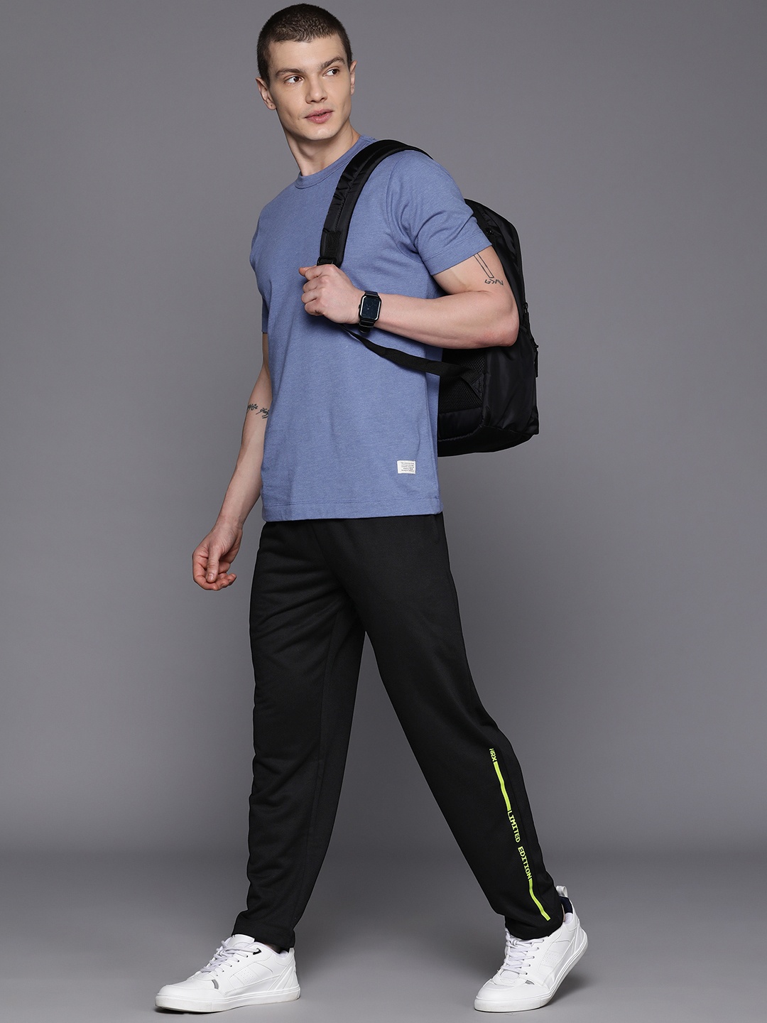 

HRX by Hrithik Roshan Men Solid Lifestyle Track Pants, Black