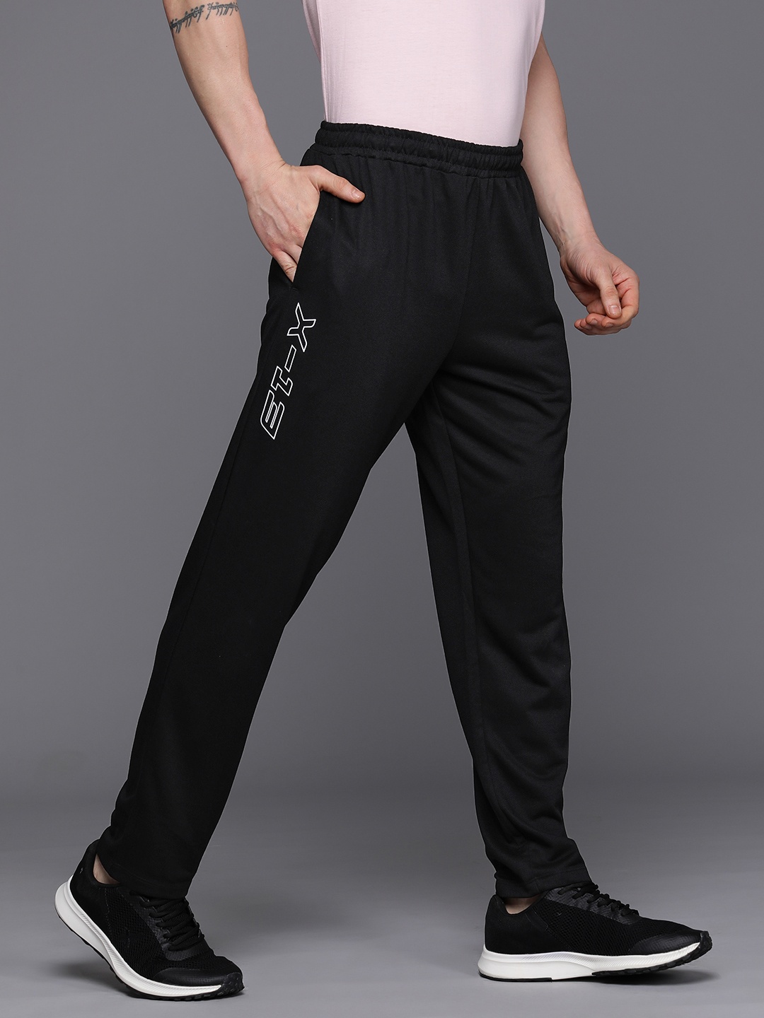 

HRX by Hrithik Roshan Men Typography Lifestyle Track Pants, Black