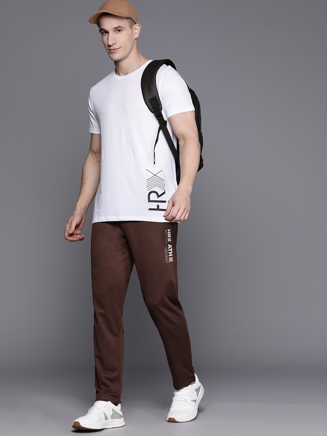 

HRX by Hrithik Roshan Men Printed Detail Track Pants, Brown