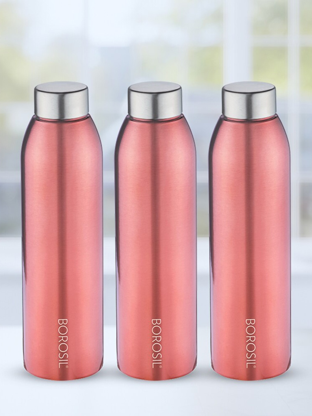 

BOROSIL 3-Pieces Pink Easysip Water Bottle 750ml