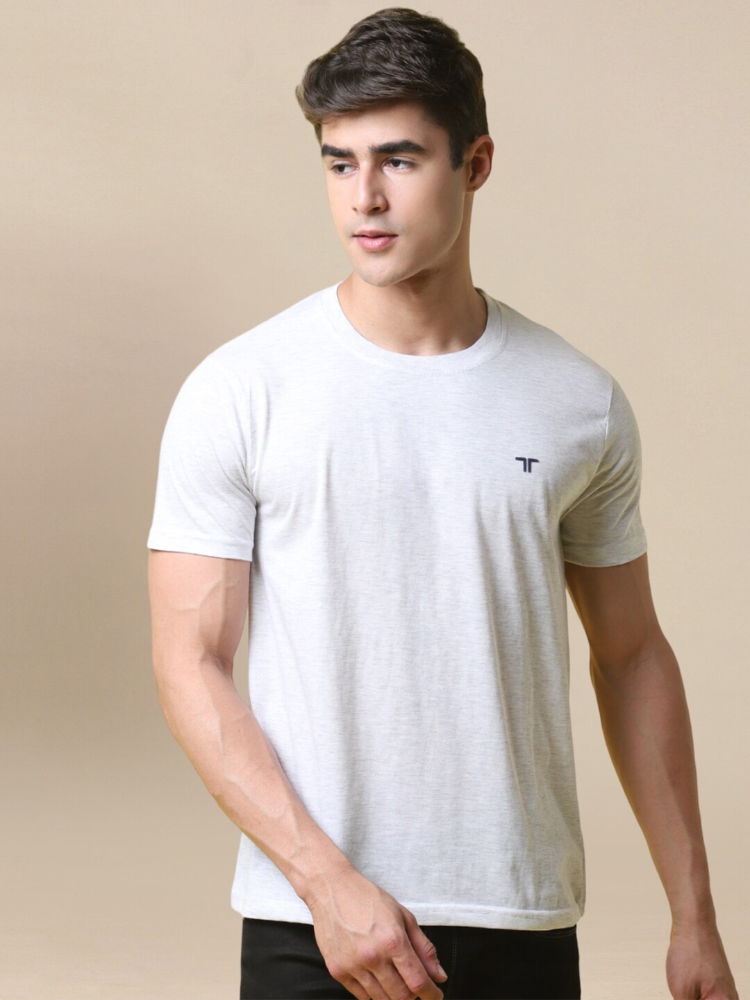 

1 Stop Fashion Round Neck Casual T-shirt, Grey