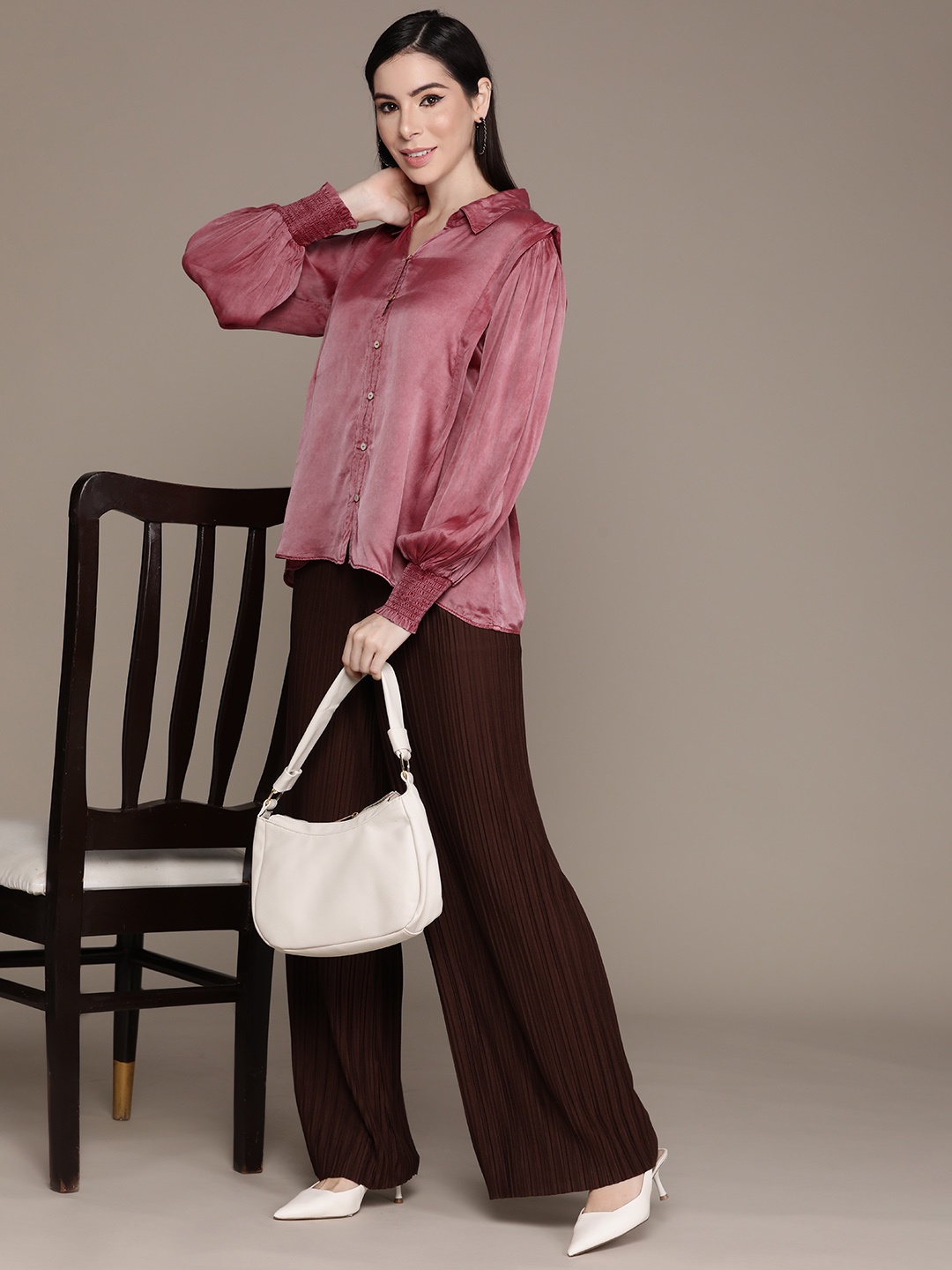 

Ritu Kumar Women Relaxed Opaque Casual Shirt, Pink